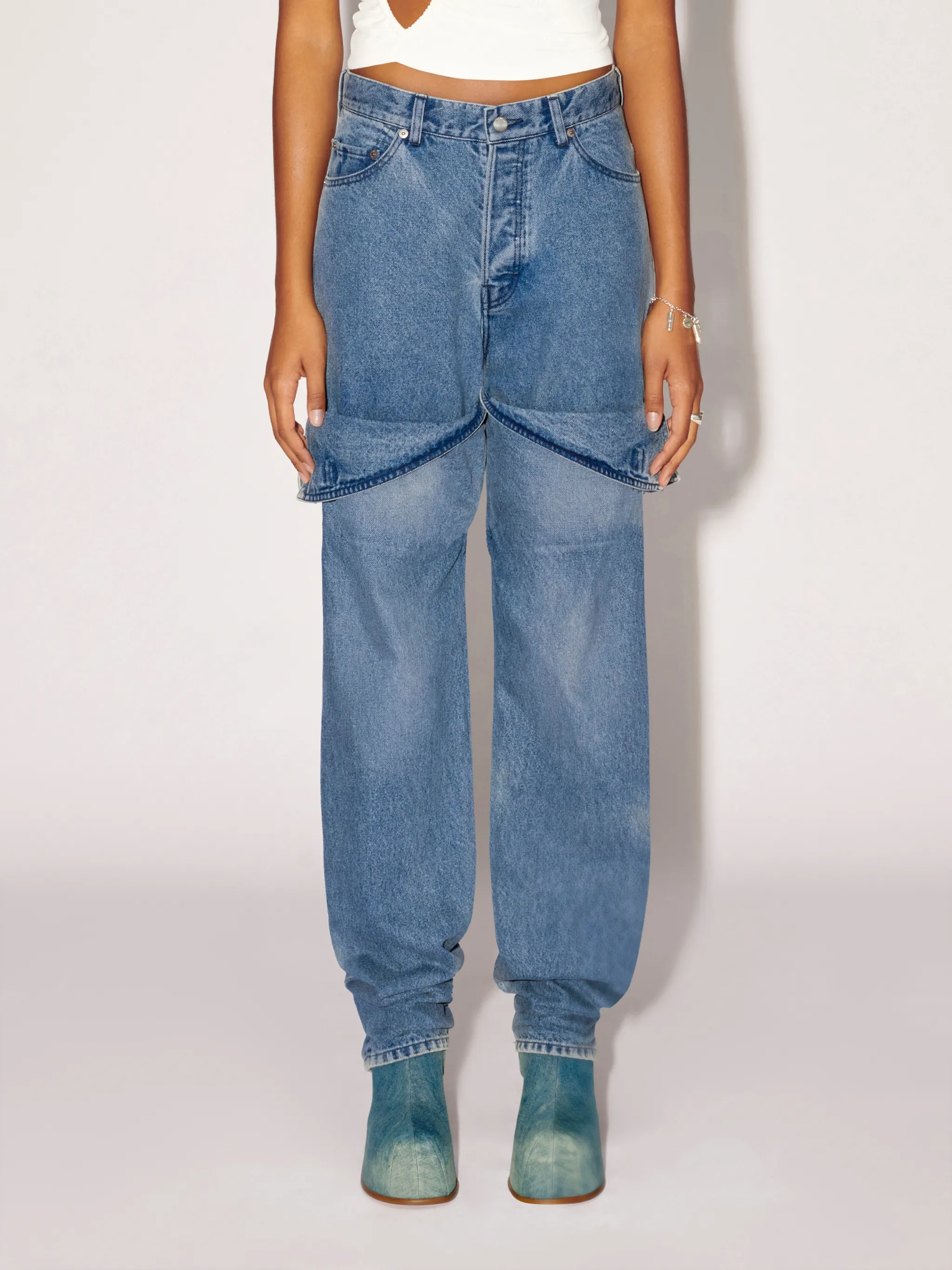 Detailed Denim Pants