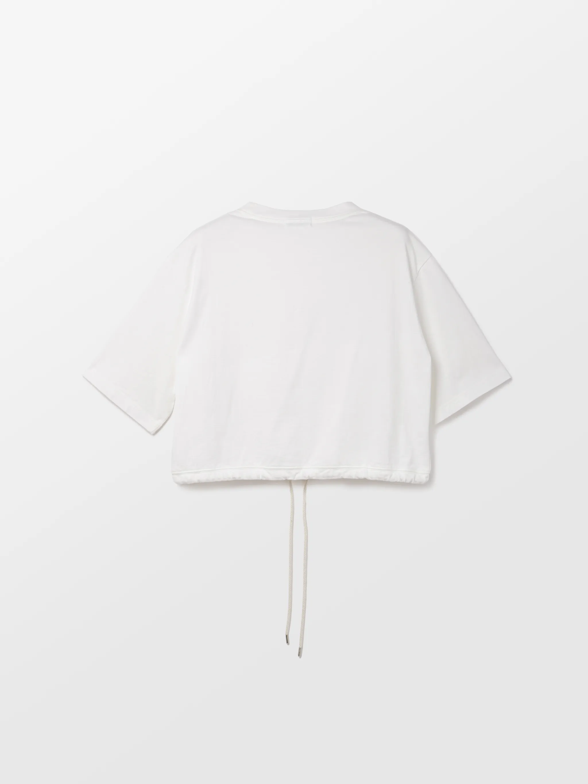 DRAWSTRING CROPPED T-SHIRT