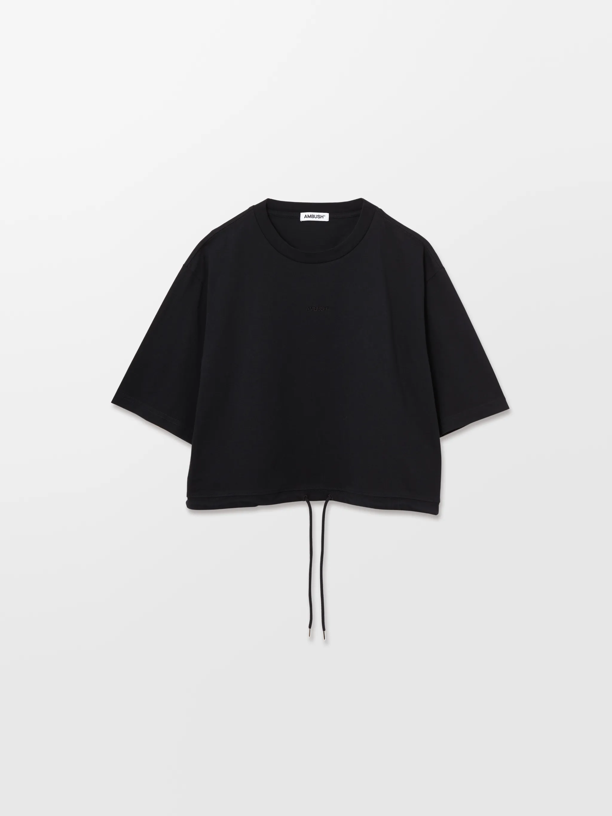 DRAWSTRING CROPPED T-SHIRT