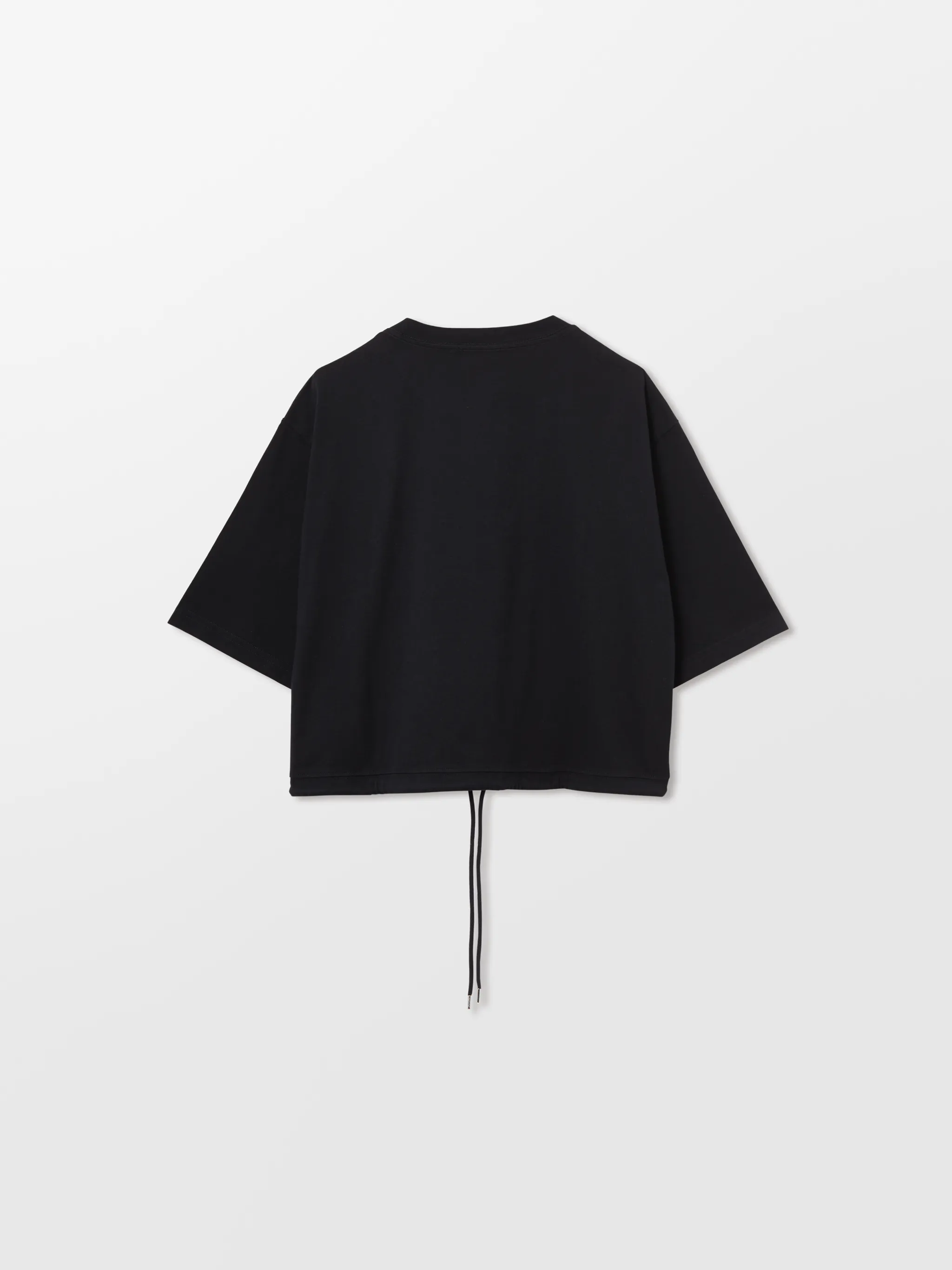 DRAWSTRING CROPPED T-SHIRT