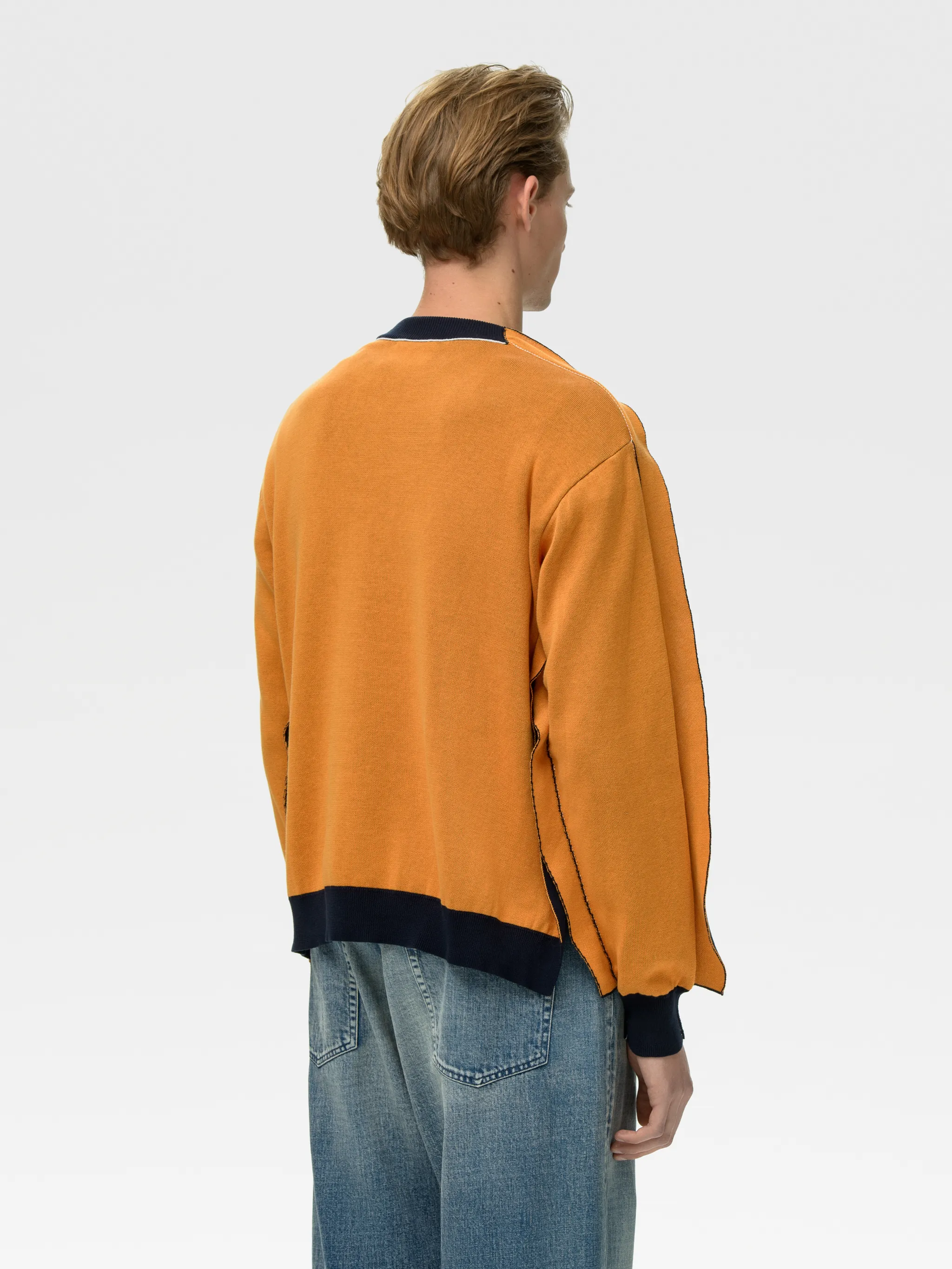 orange knit sweater