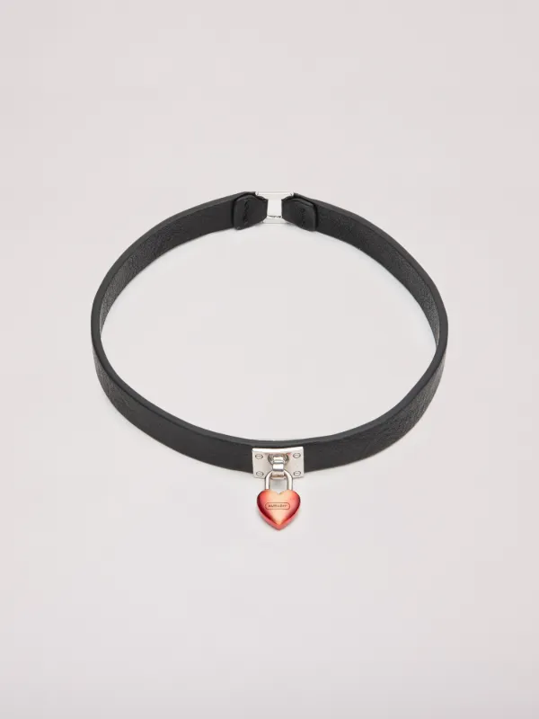 FIRE HEART LEATHER CHOKER AMBUSH® Official
