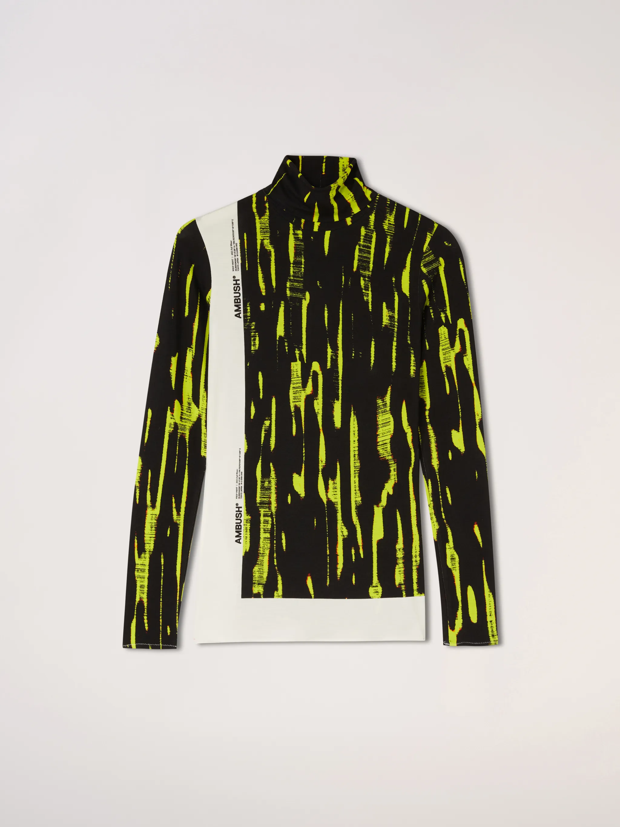 FITTED PRINTED TURTLENECK