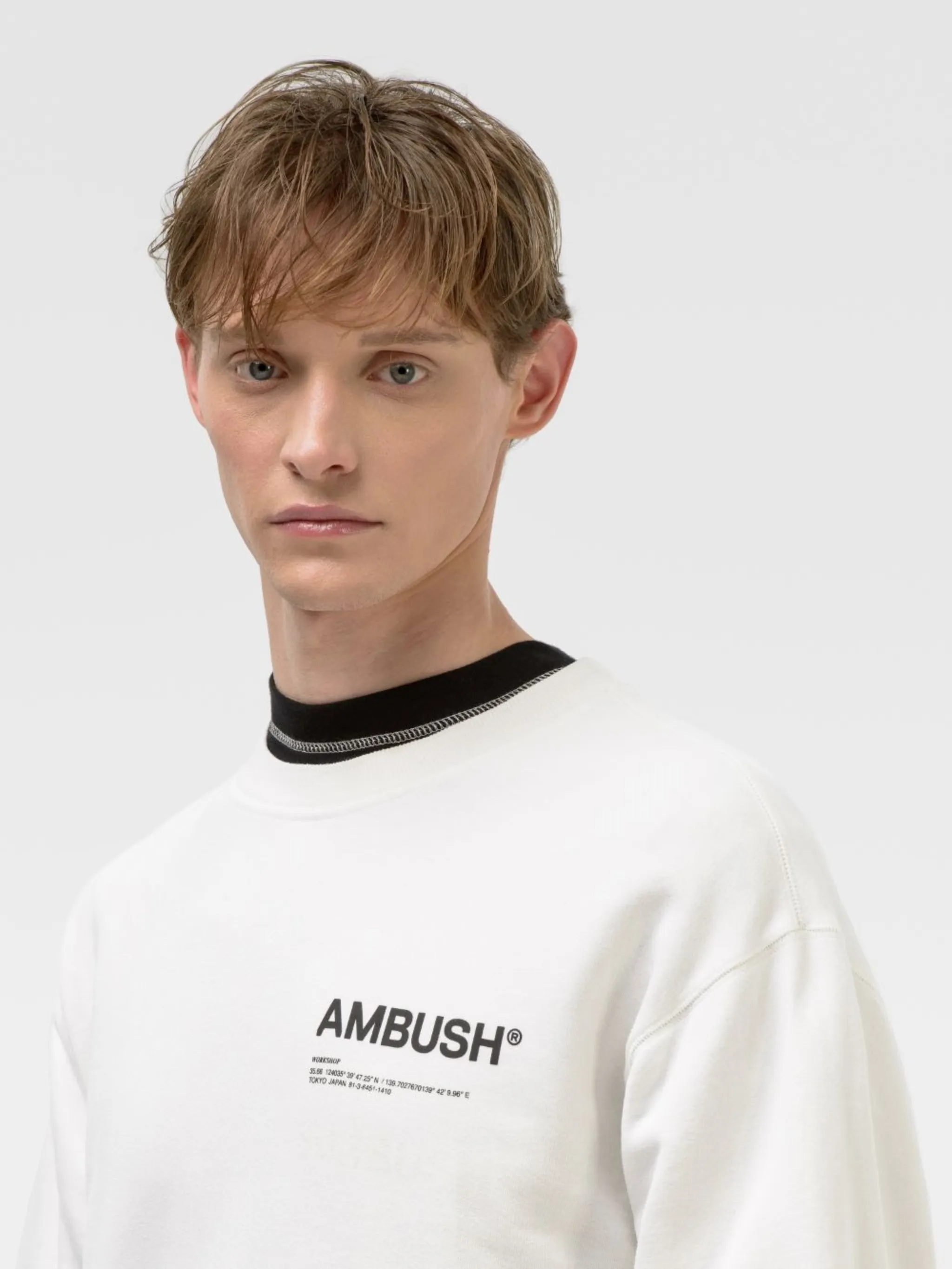 FLEECE WORKSHOP LOGO-PRINT SWEATSHIRT | AMBUSH® Official