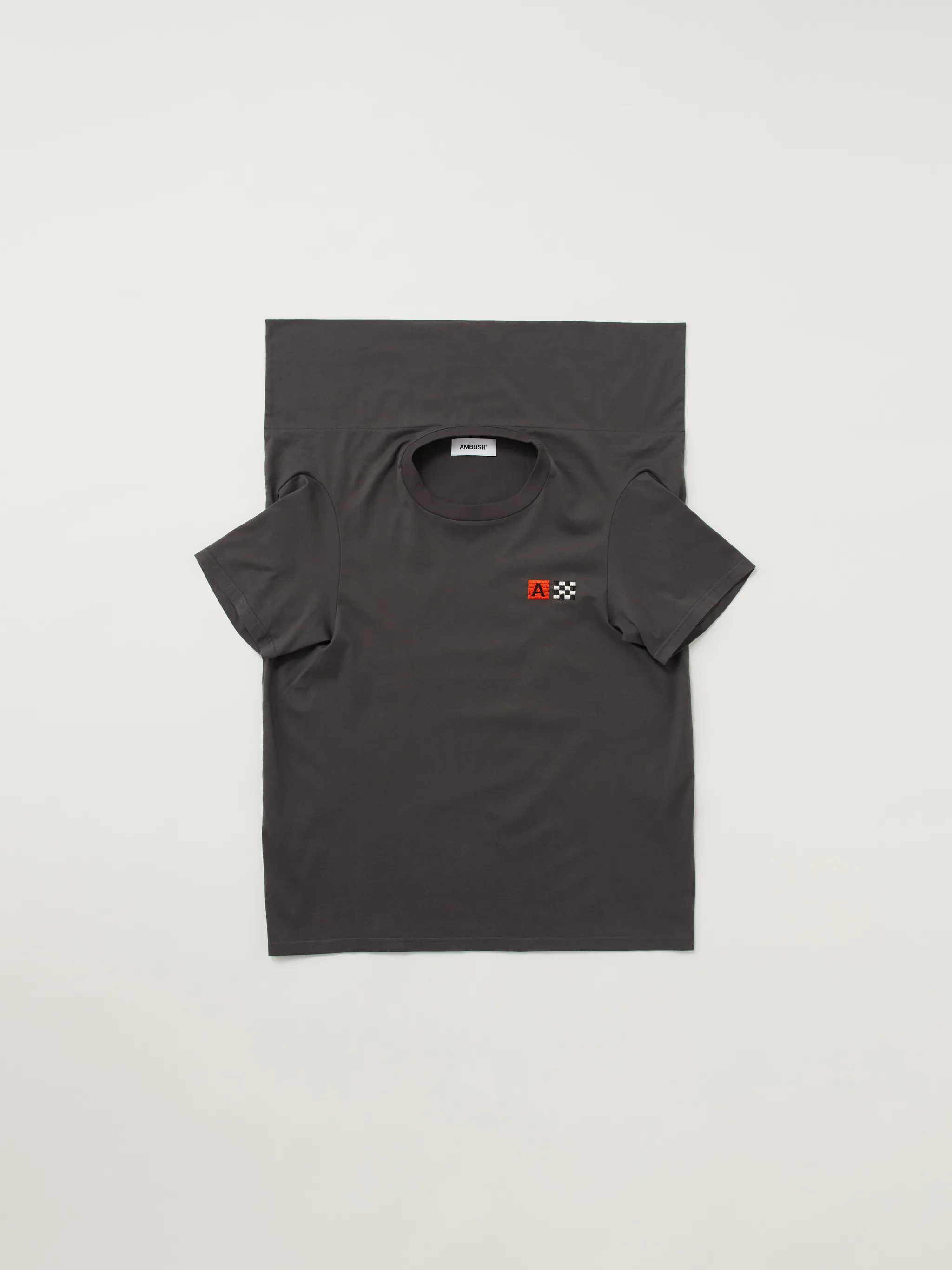folded-edge crew-neck T-shirt
