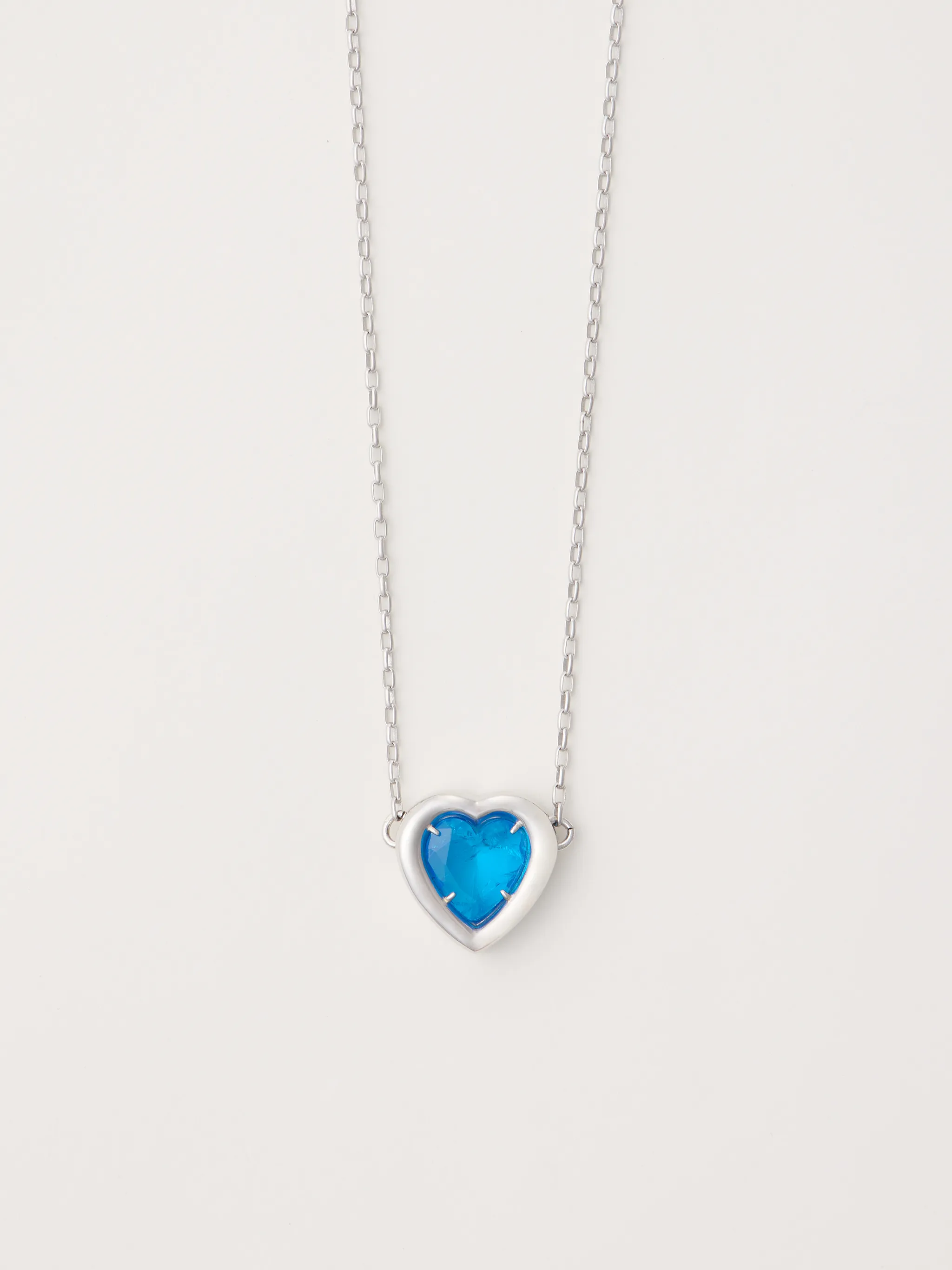 HEART STONE CHARM NECKLACE
