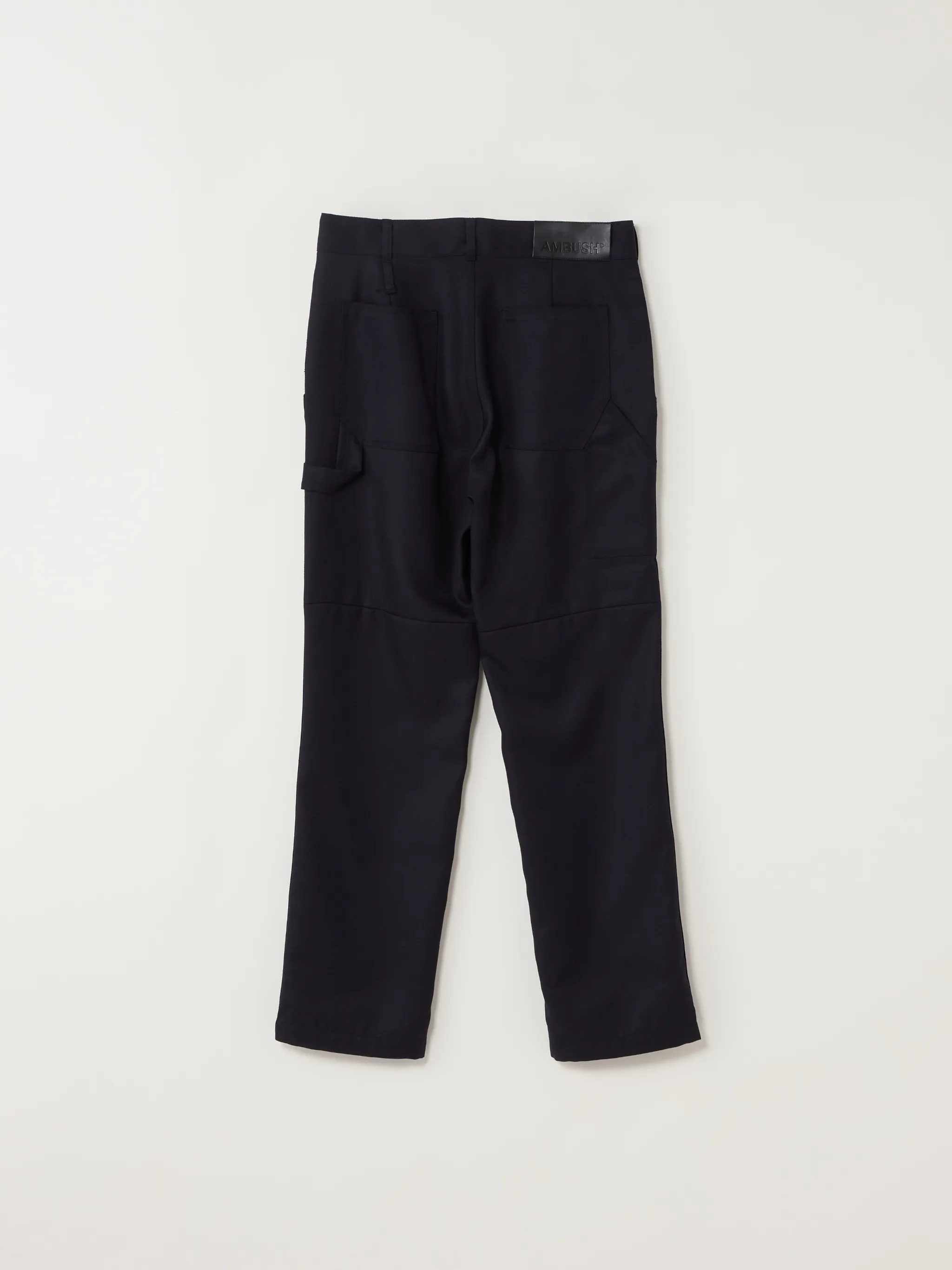 high-waist straight-leg trousers