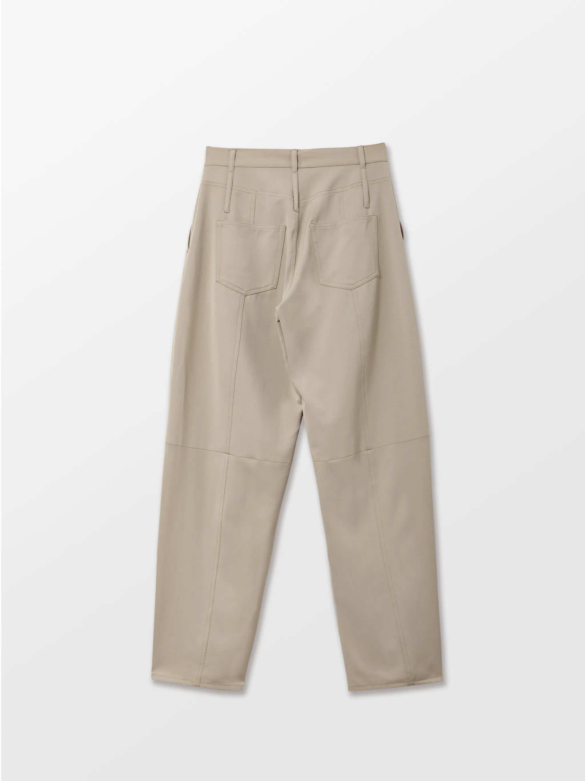 HIGH WAIST TAPERED WOOL PANTS