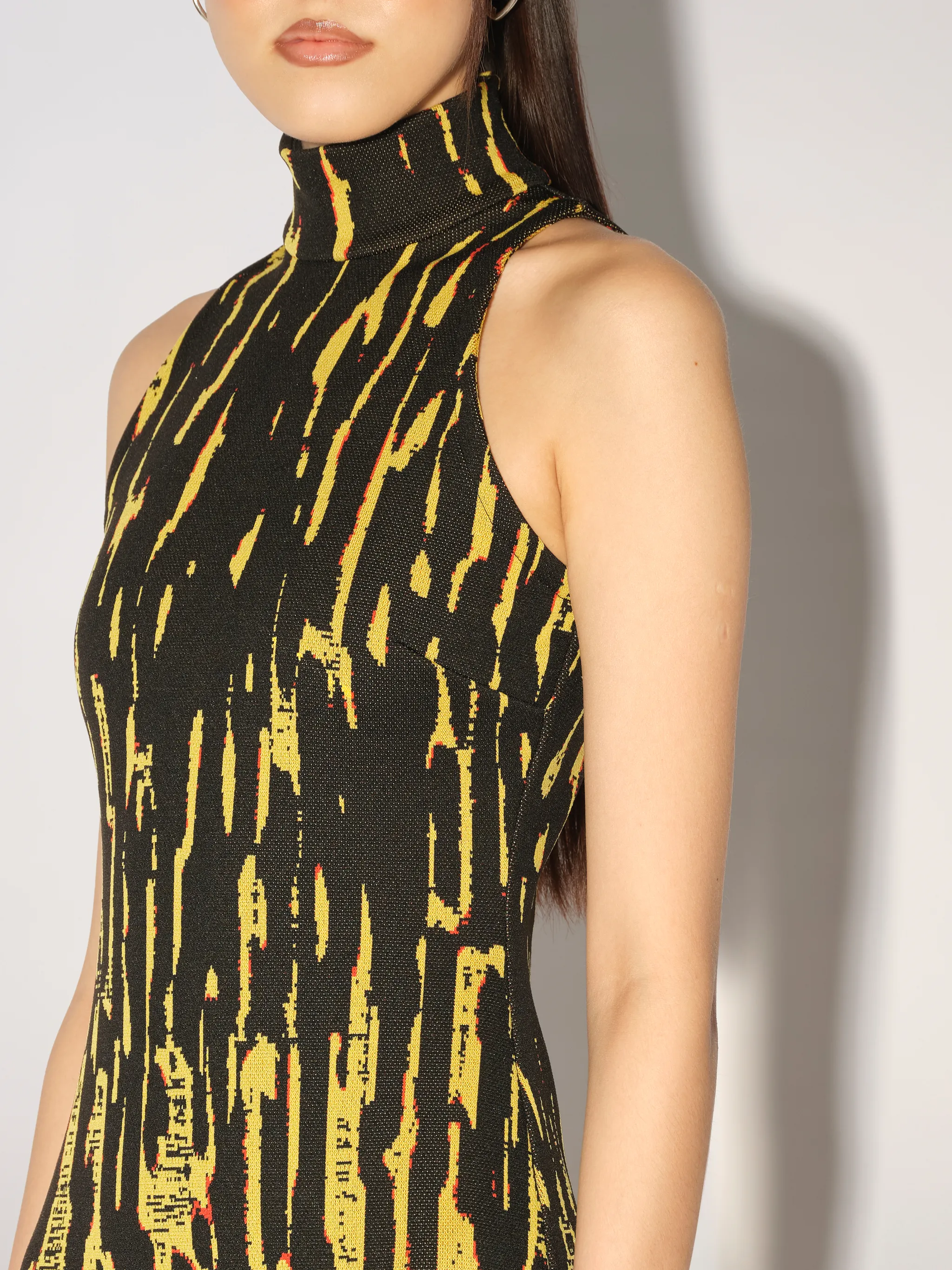 JACQUARD FITTED DRESS