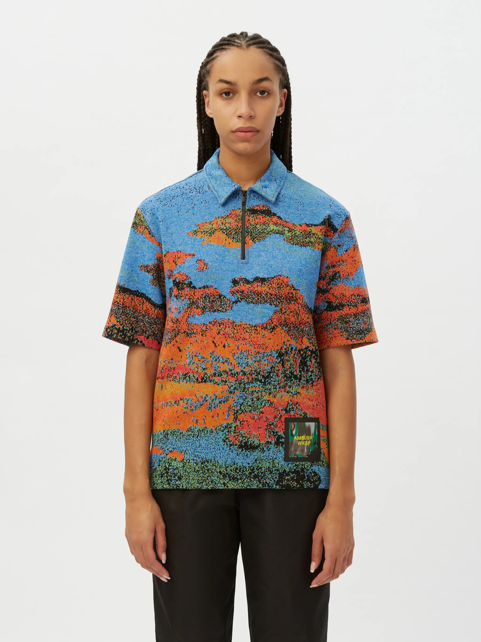 JACQUARD HALF ZIP POLO