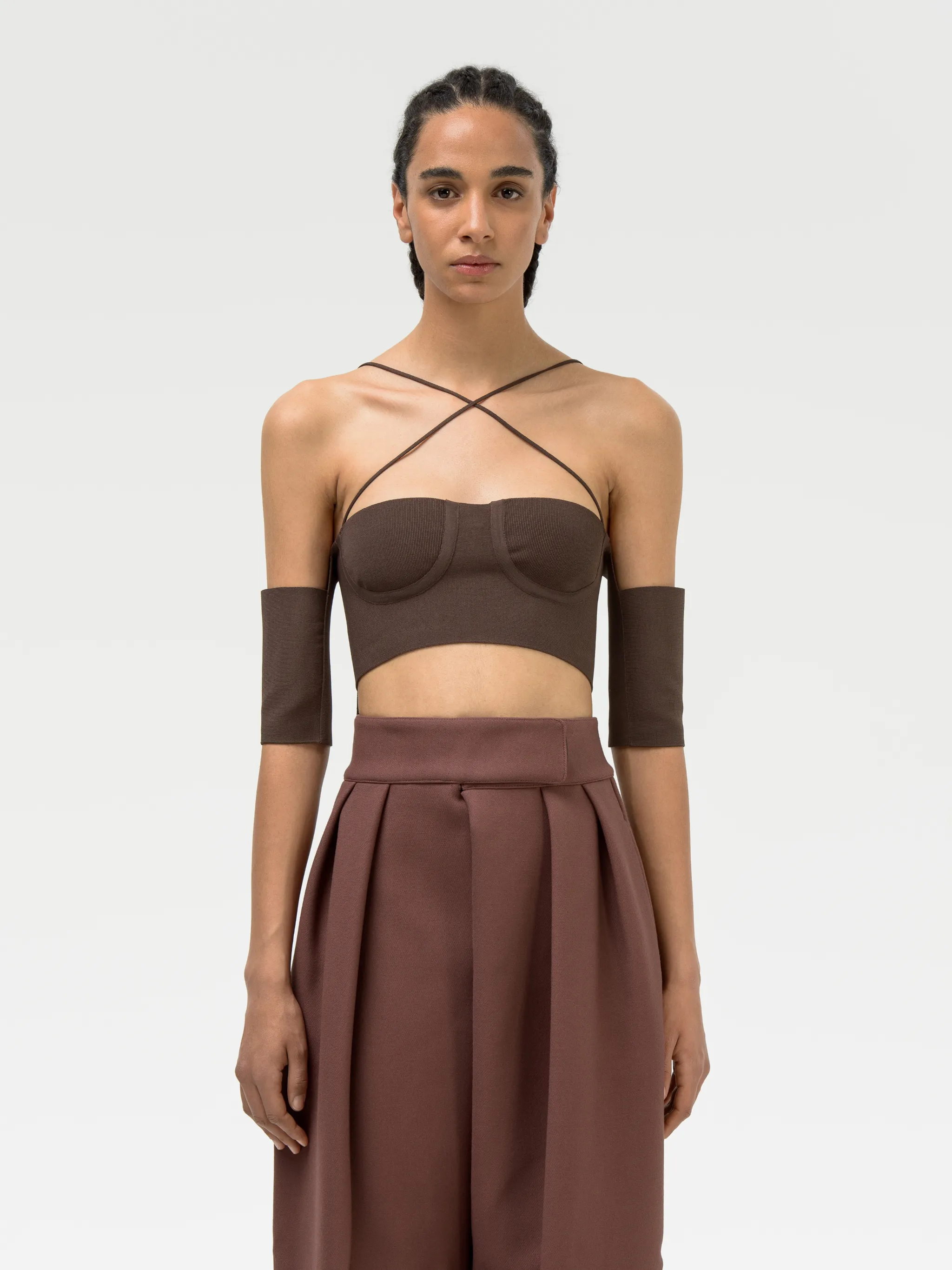 KNITTED TUBE TOP