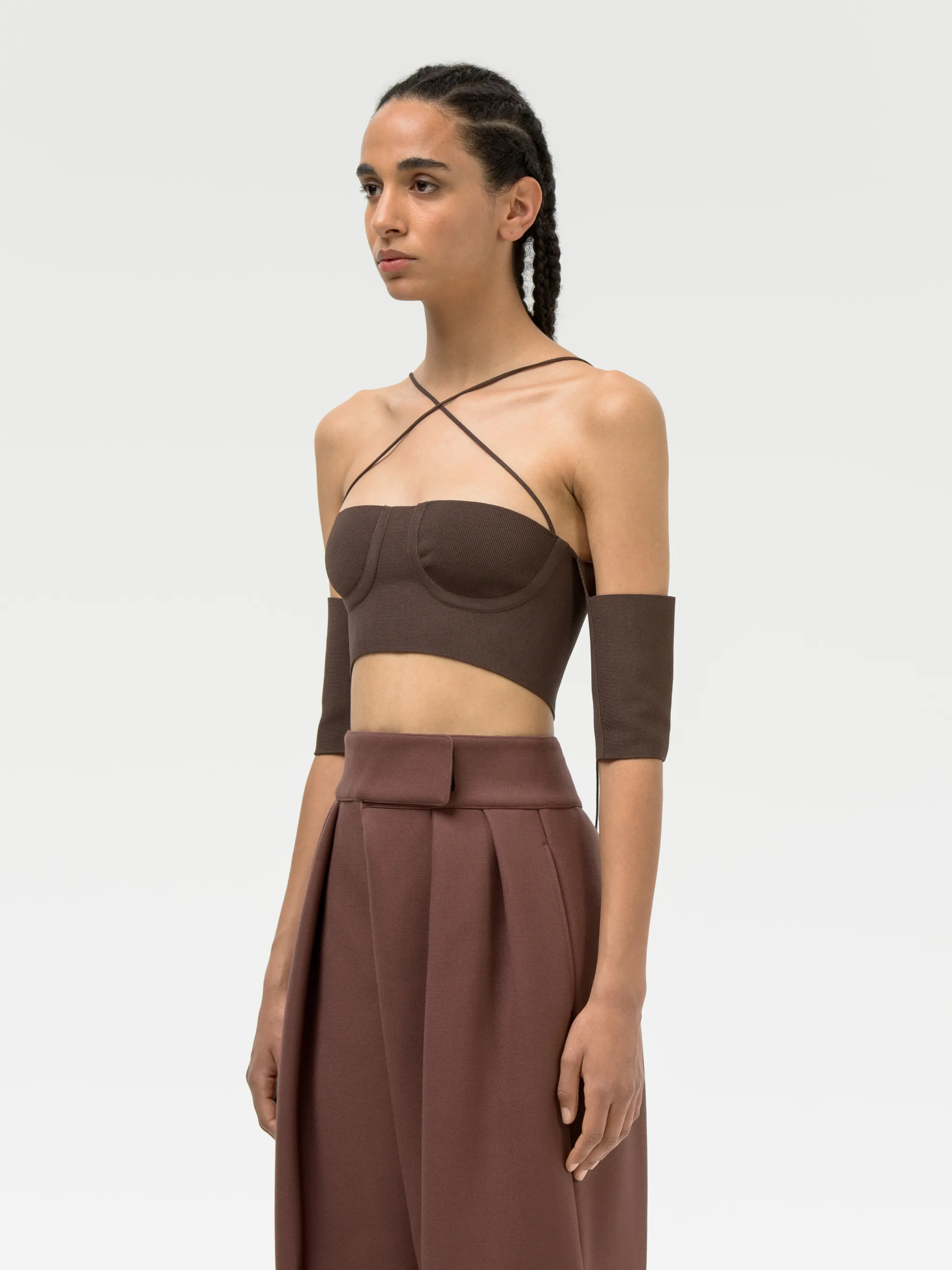 KNITTED TUBE TOP