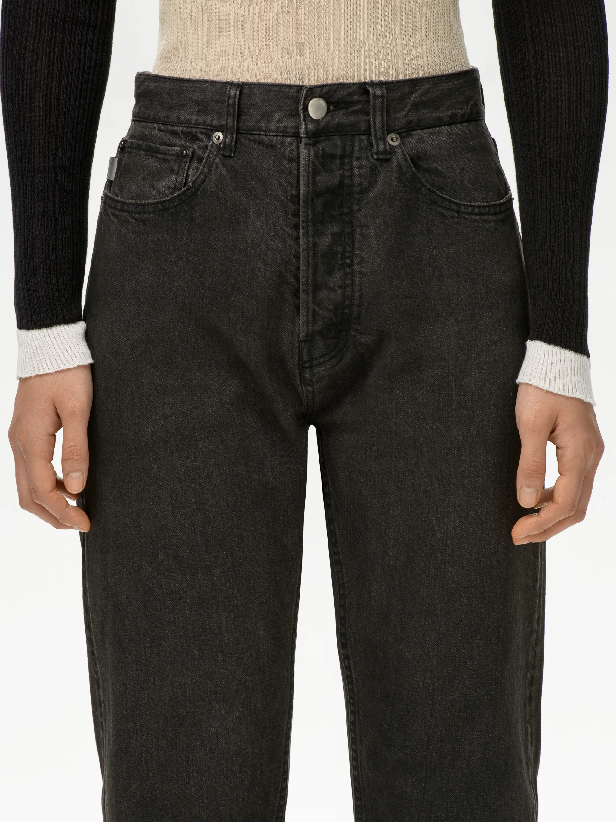 LADIES RELAX FIT DENIM PANTS