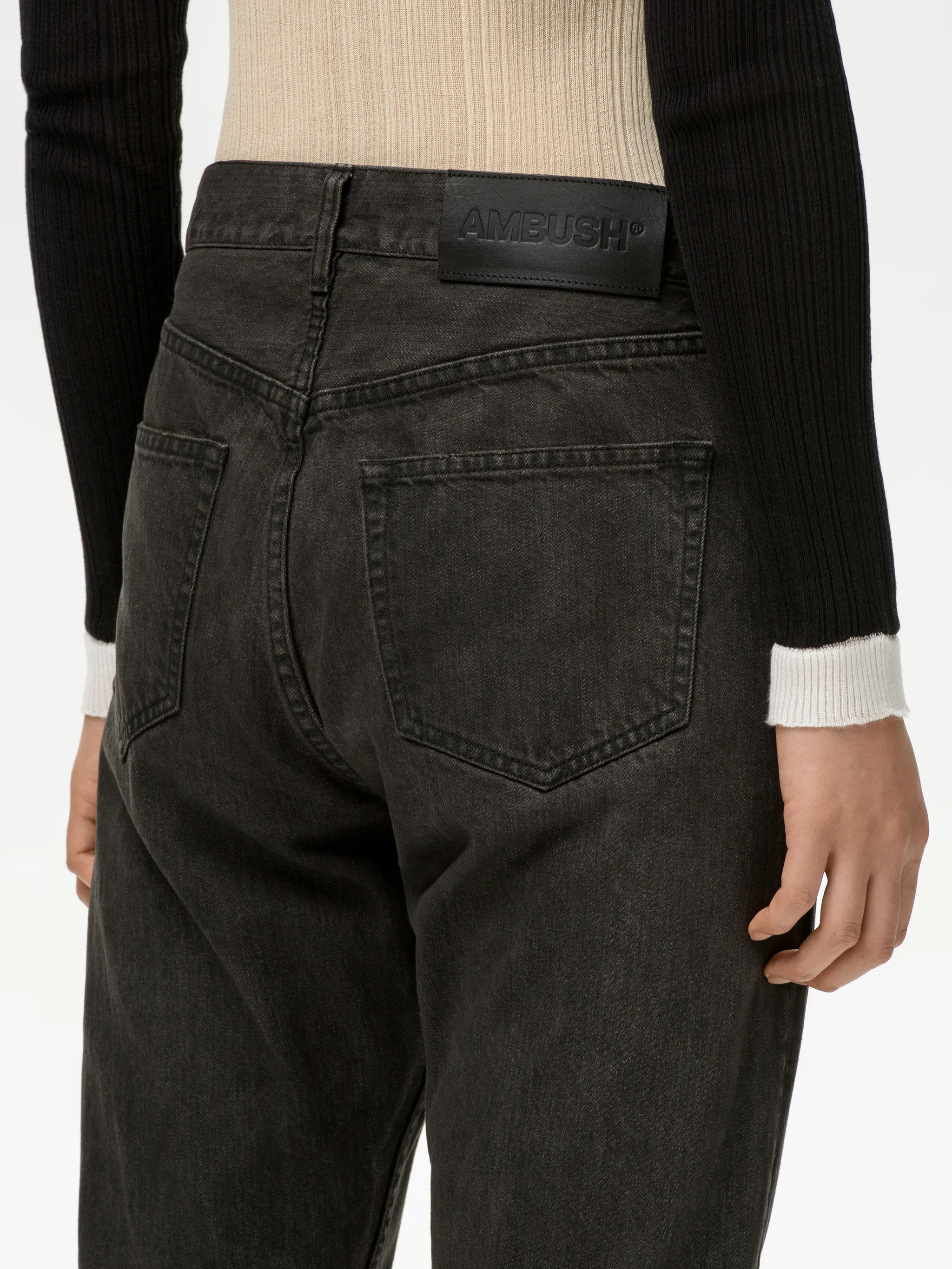 LADIES RELAX FIT DENIM PANTS