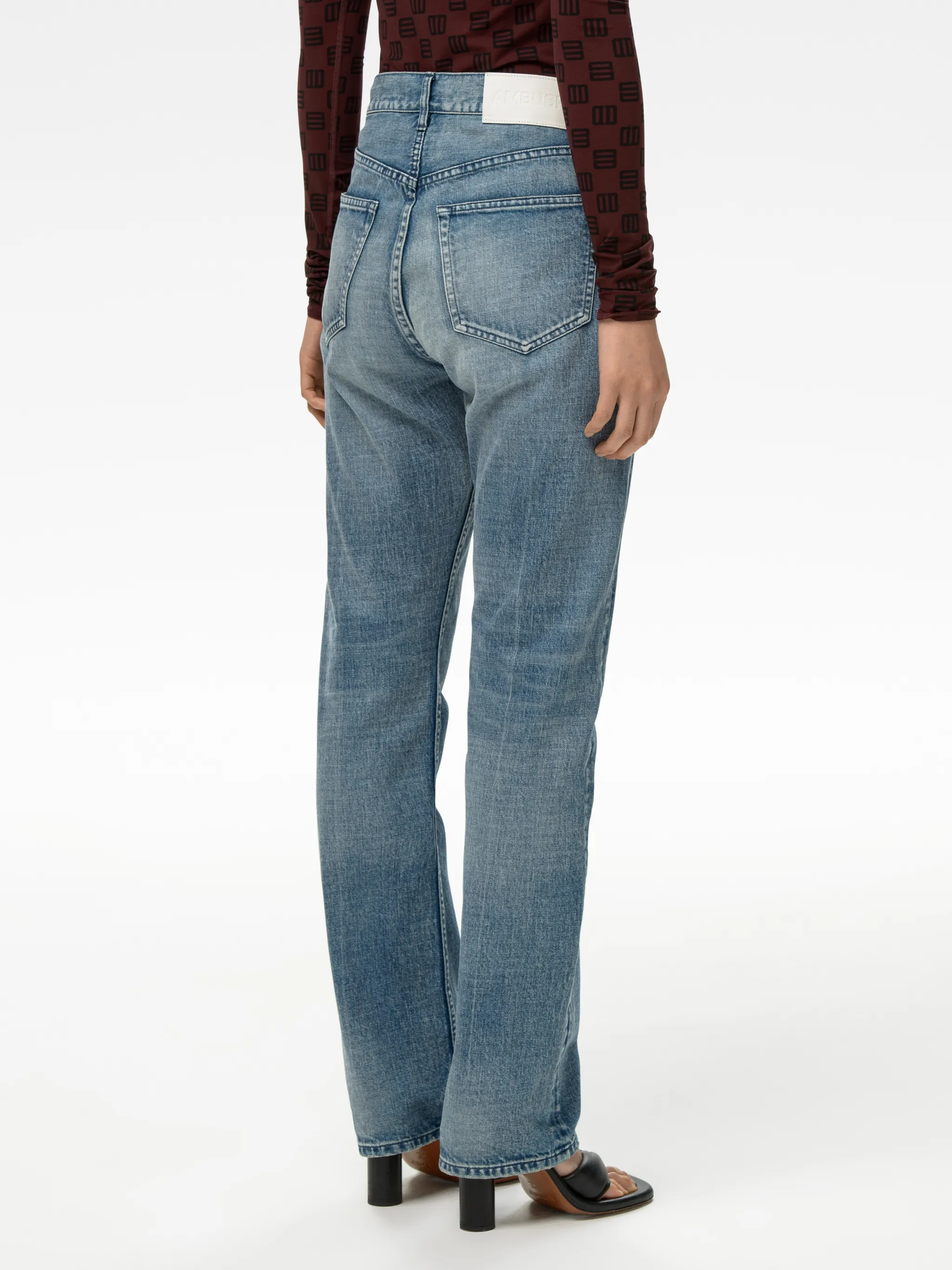 LADIES RELAX FIT DENIM PANTS