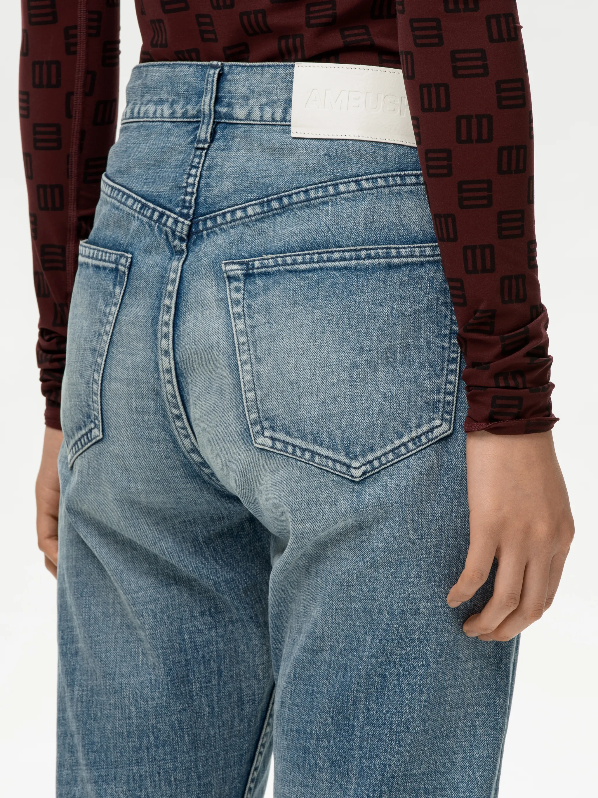 LADIES RELAX FIT DENIM PANTS