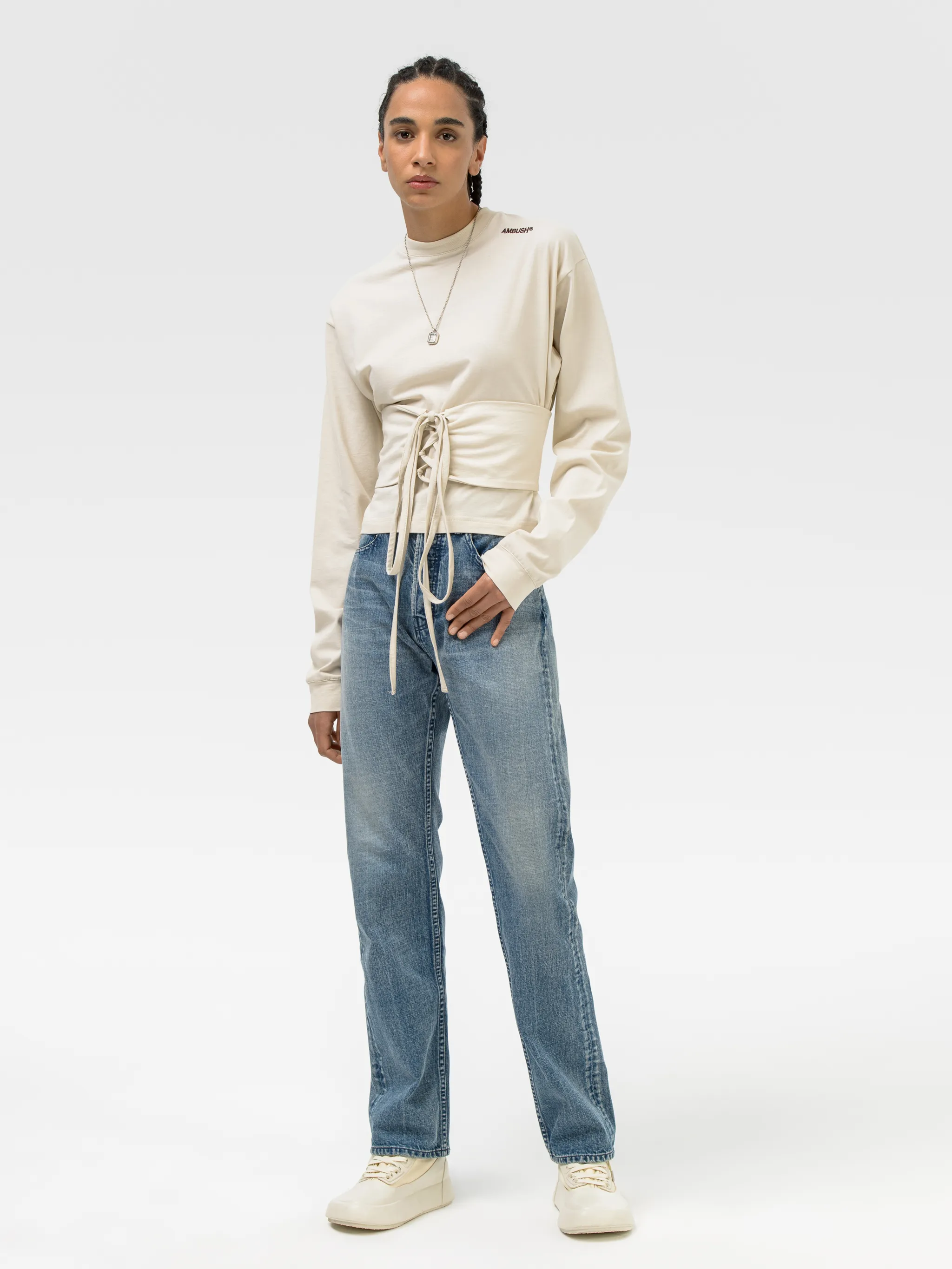 LADIES WAIST TIE T-SHIRT