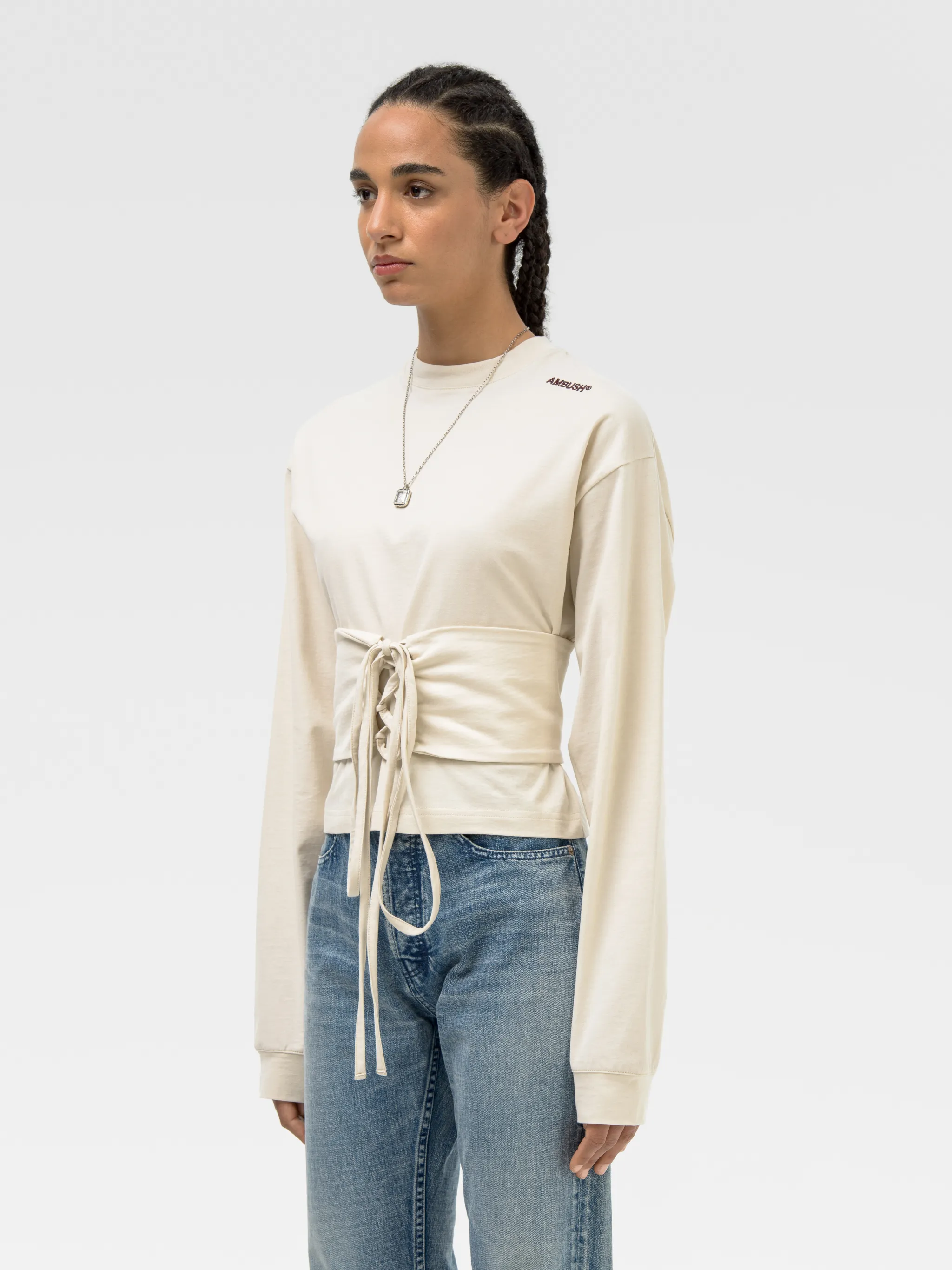 LADIES WAIST TIE T-SHIRT