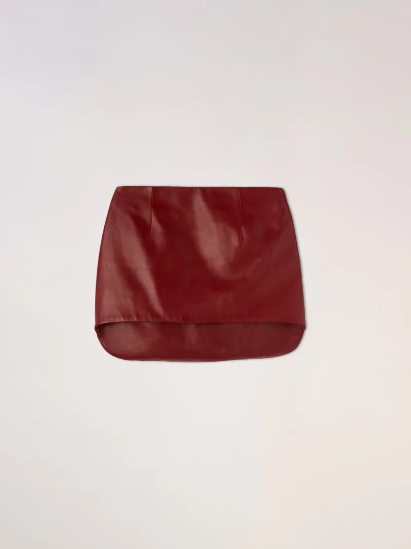 LEATHER MINI SKIRT