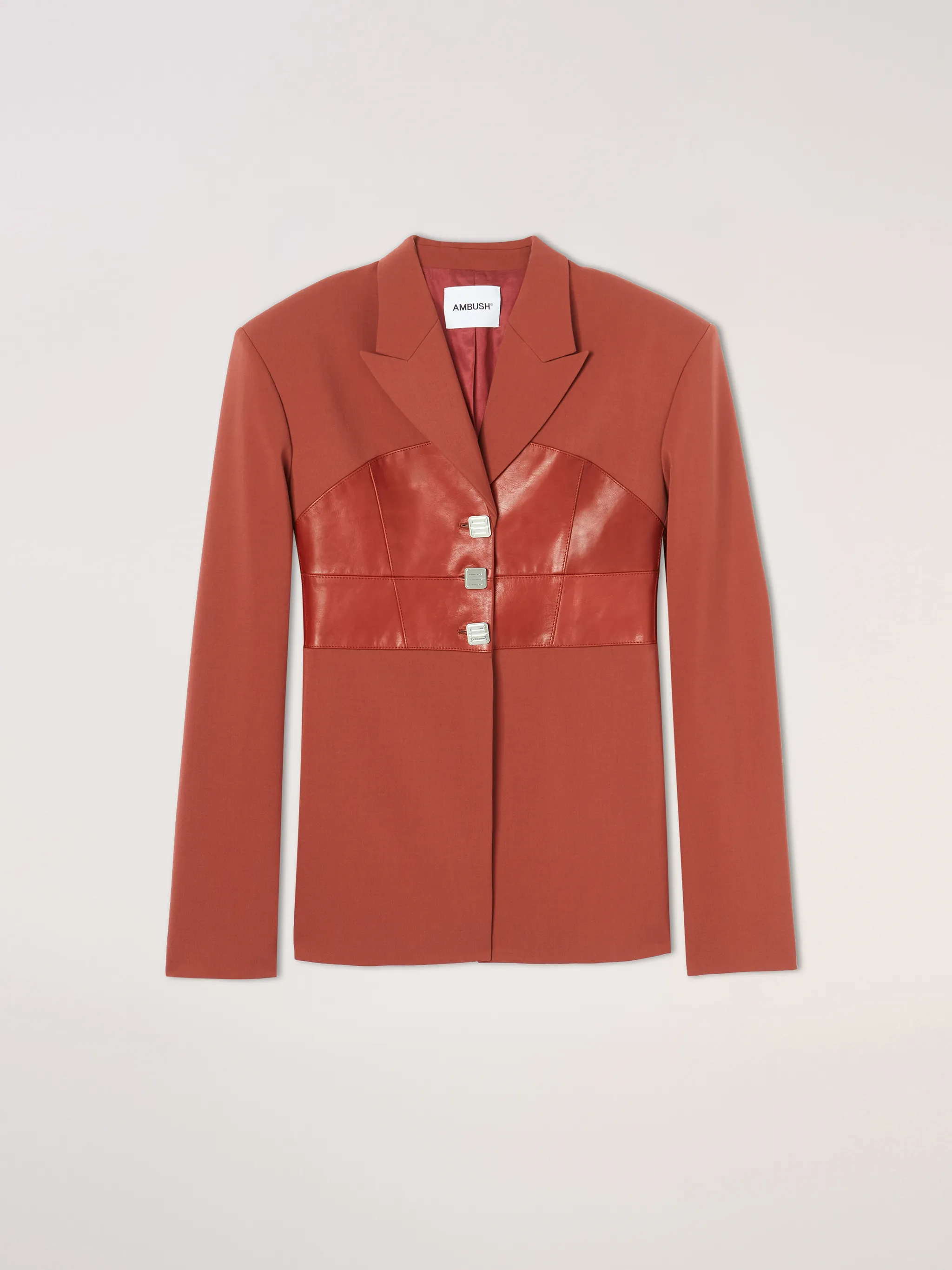 LEATHER PANEL TAILORING JACKET