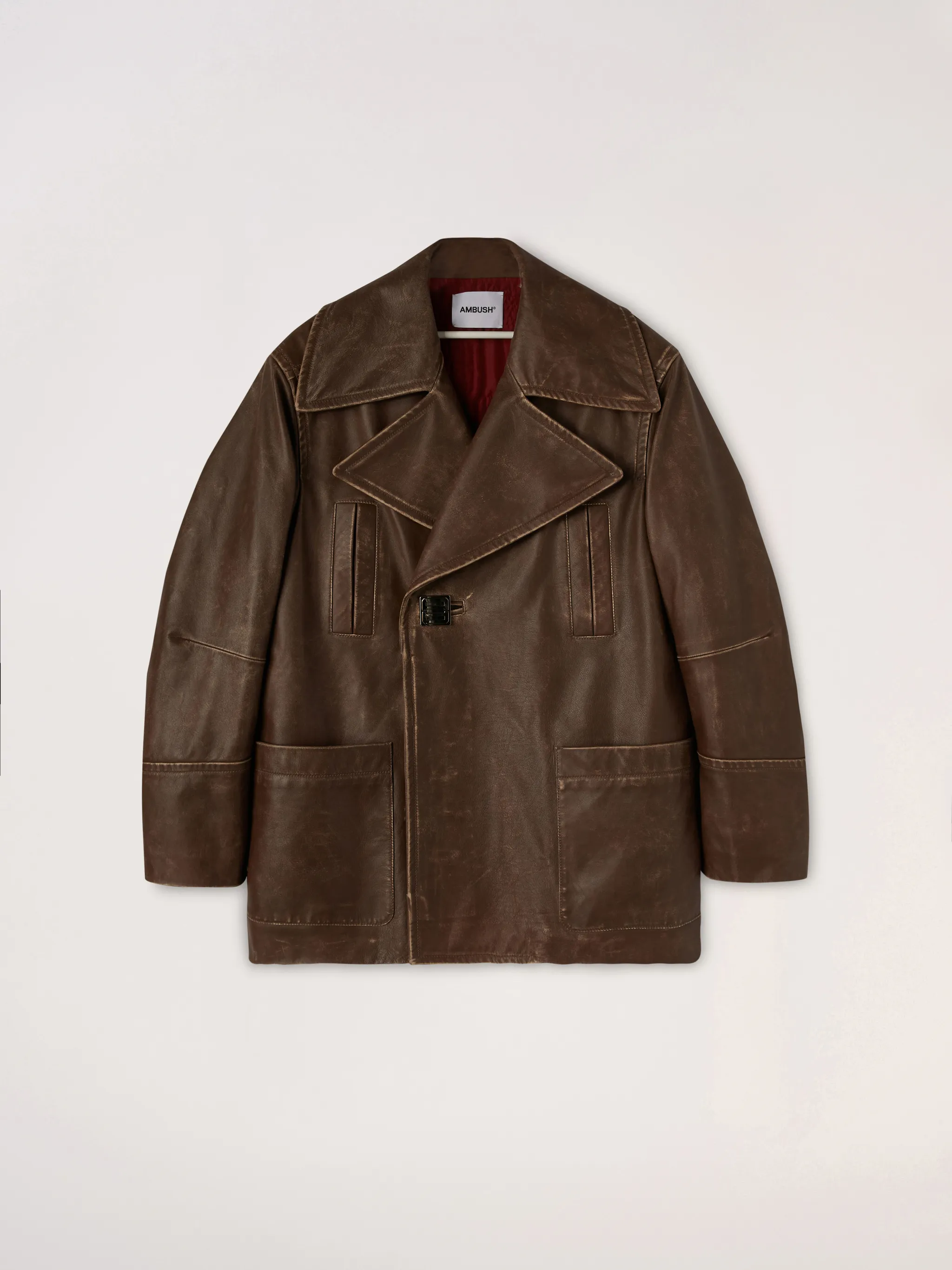 LEATHER PEACOT JACKET