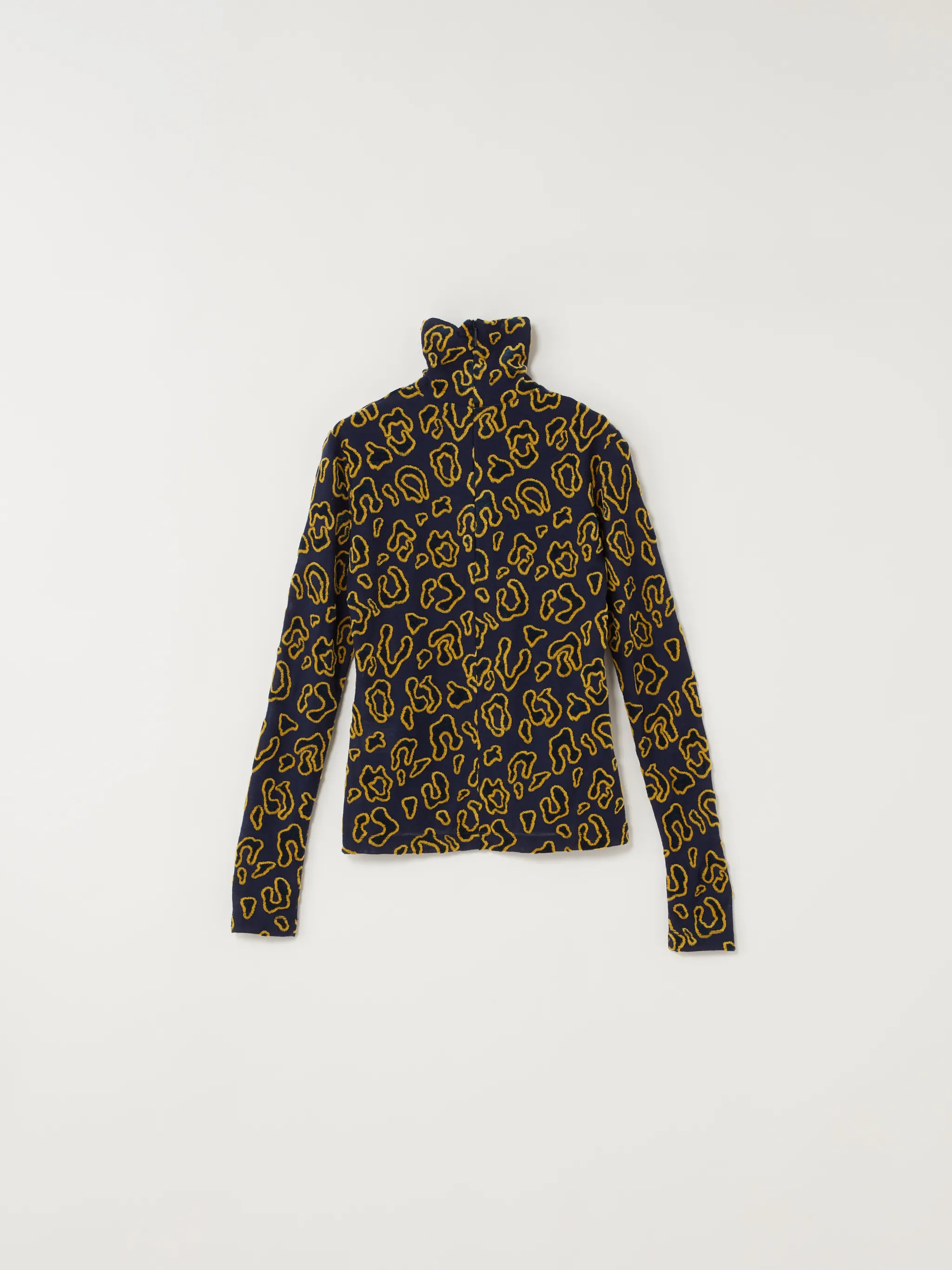 LEOPARD JERSEY TURTLE NECK