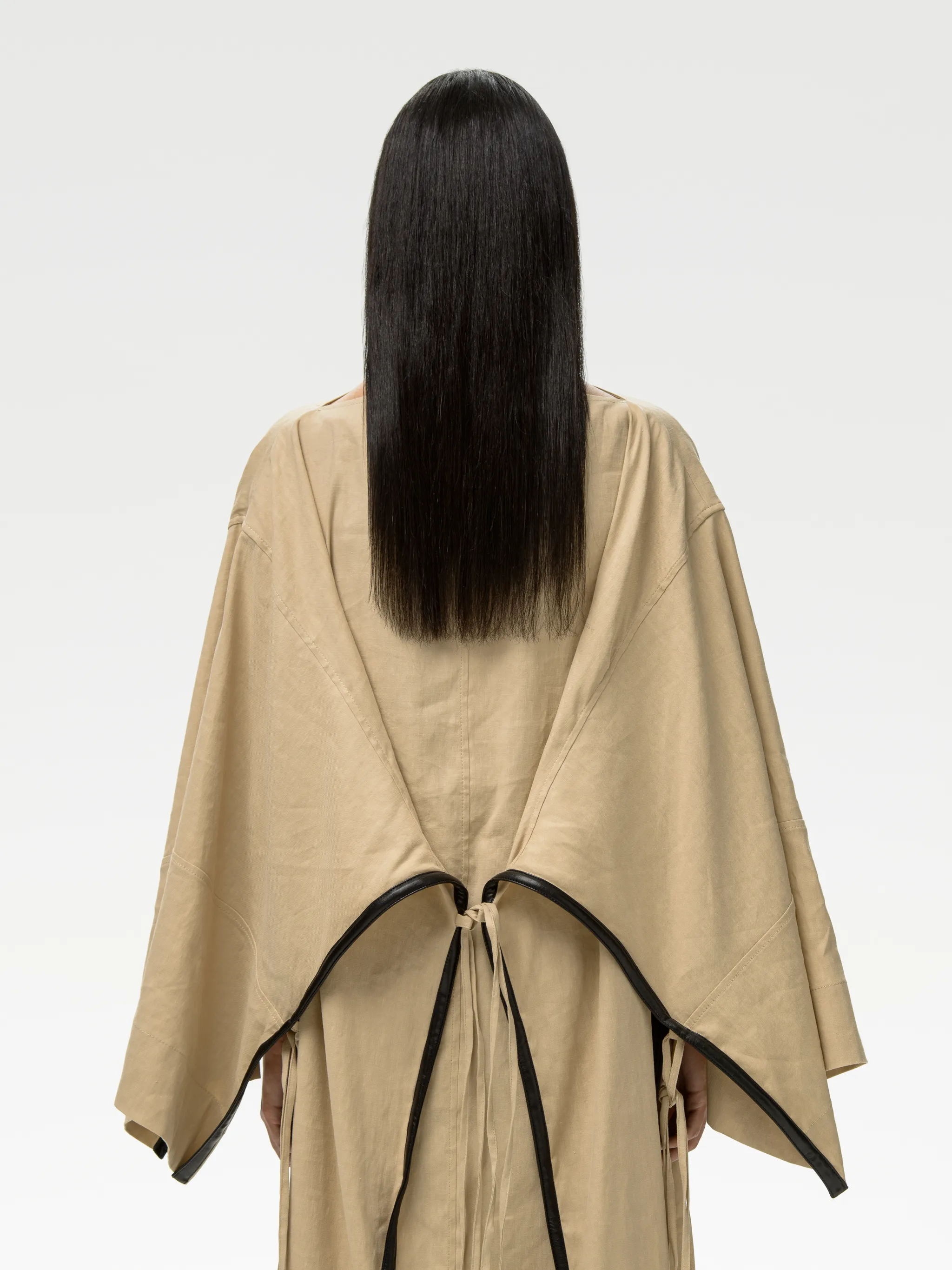 LINEN CAPE DRESS