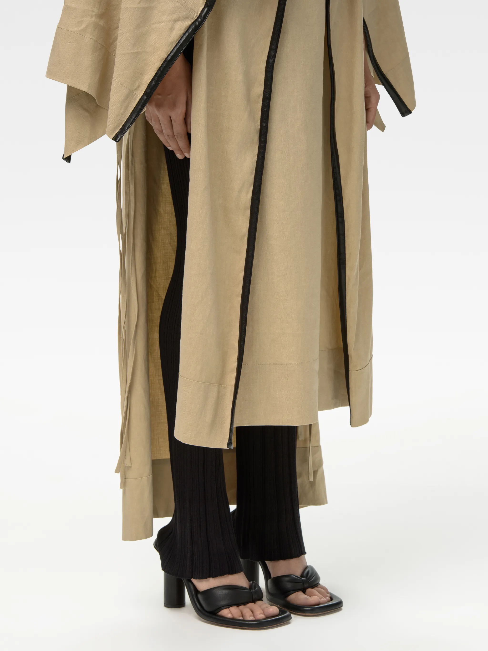 LINEN CAPE DRESS