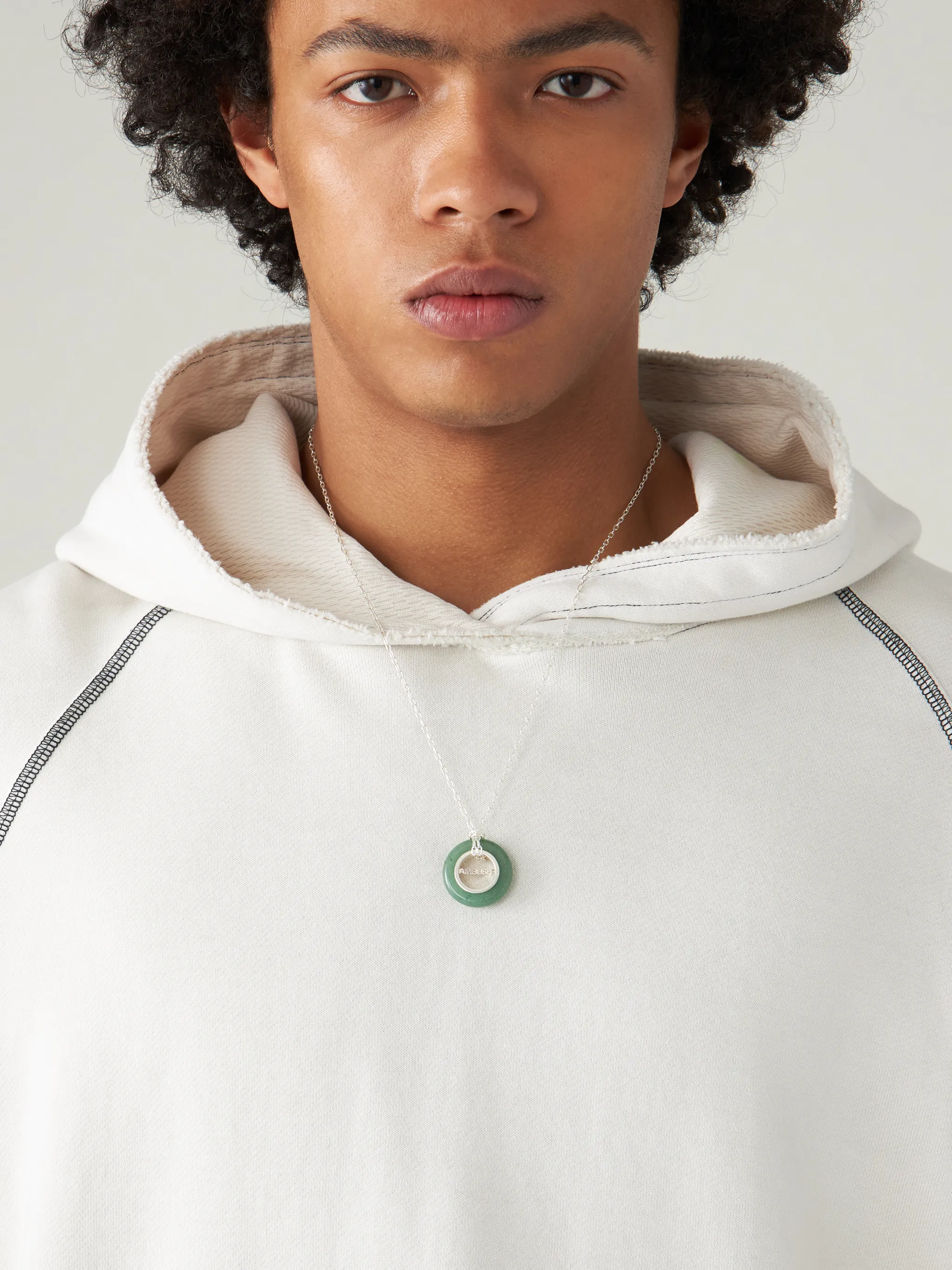 logo-pendant necklace