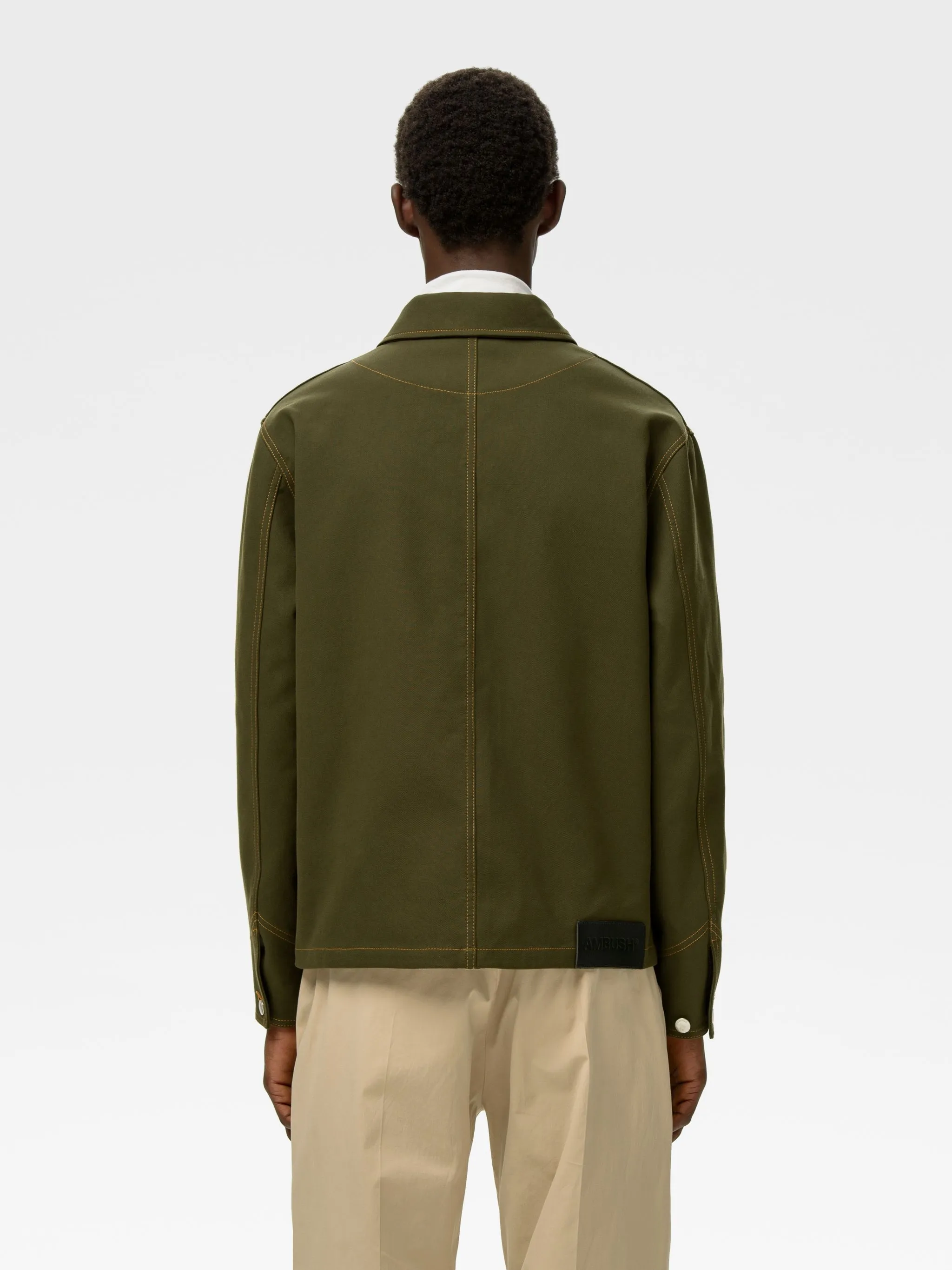 logo-print cotton jacket