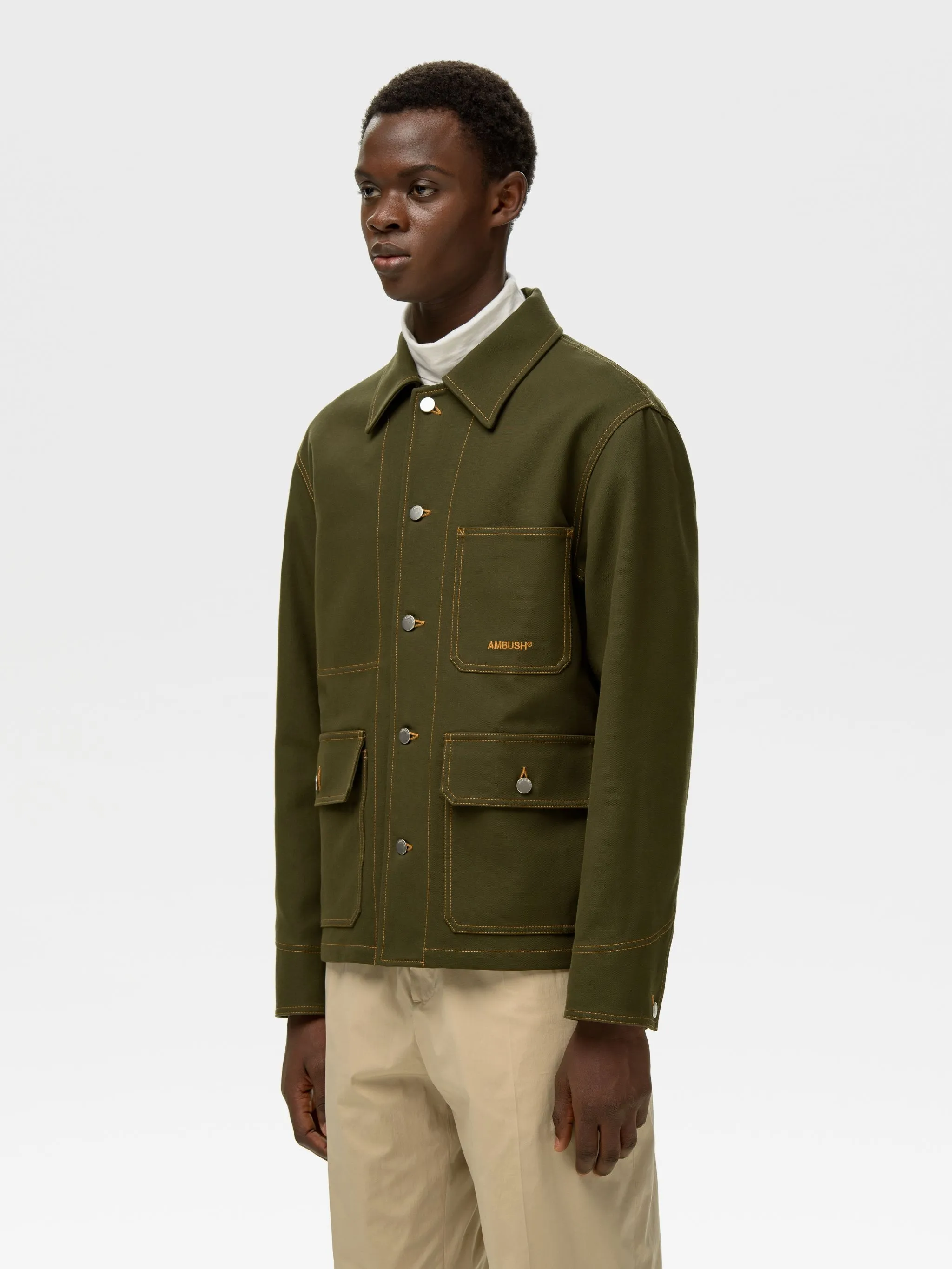 logo-print cotton jacket