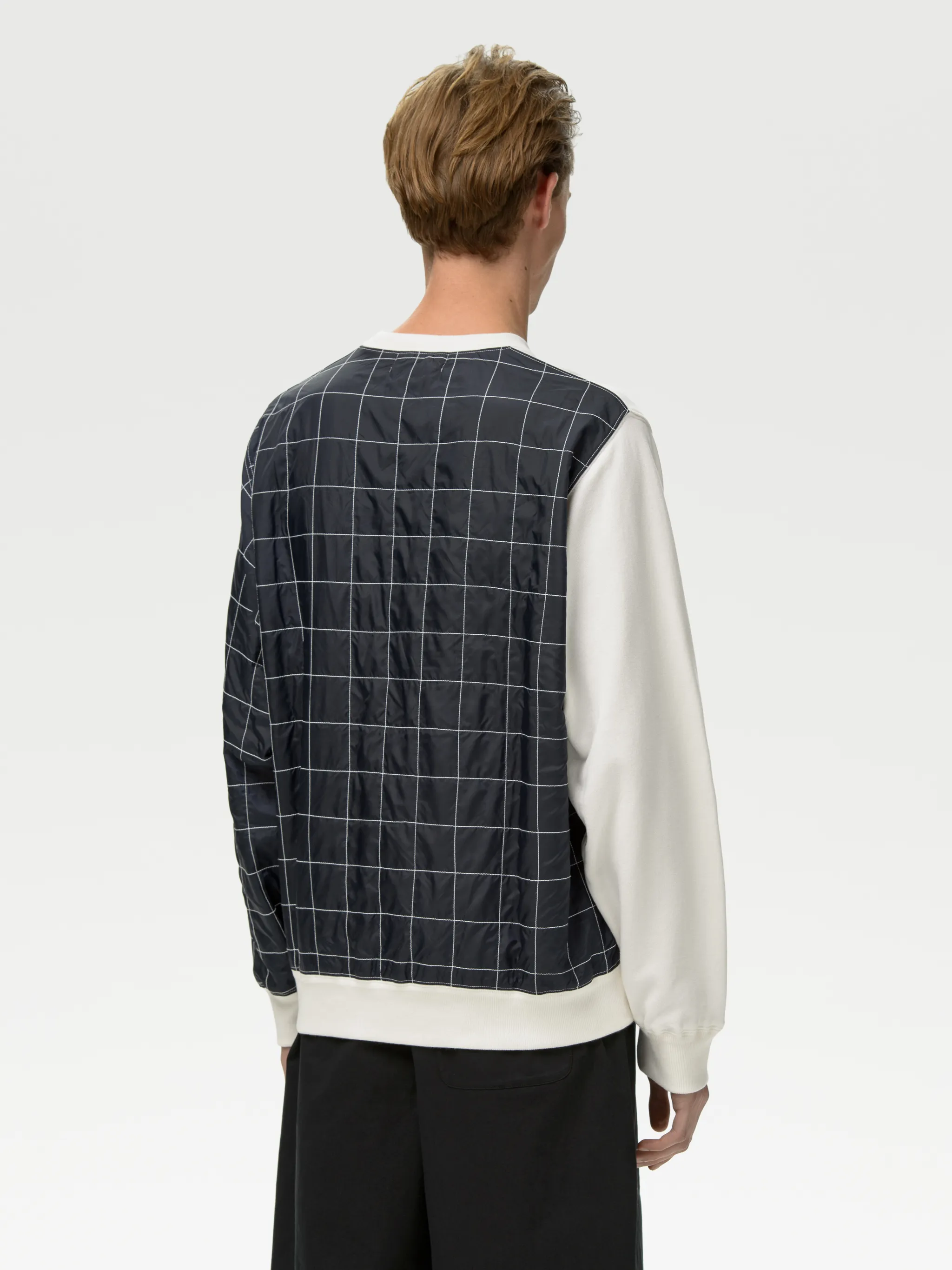 MIX QUILTED FLEECE SWEATSHIRT