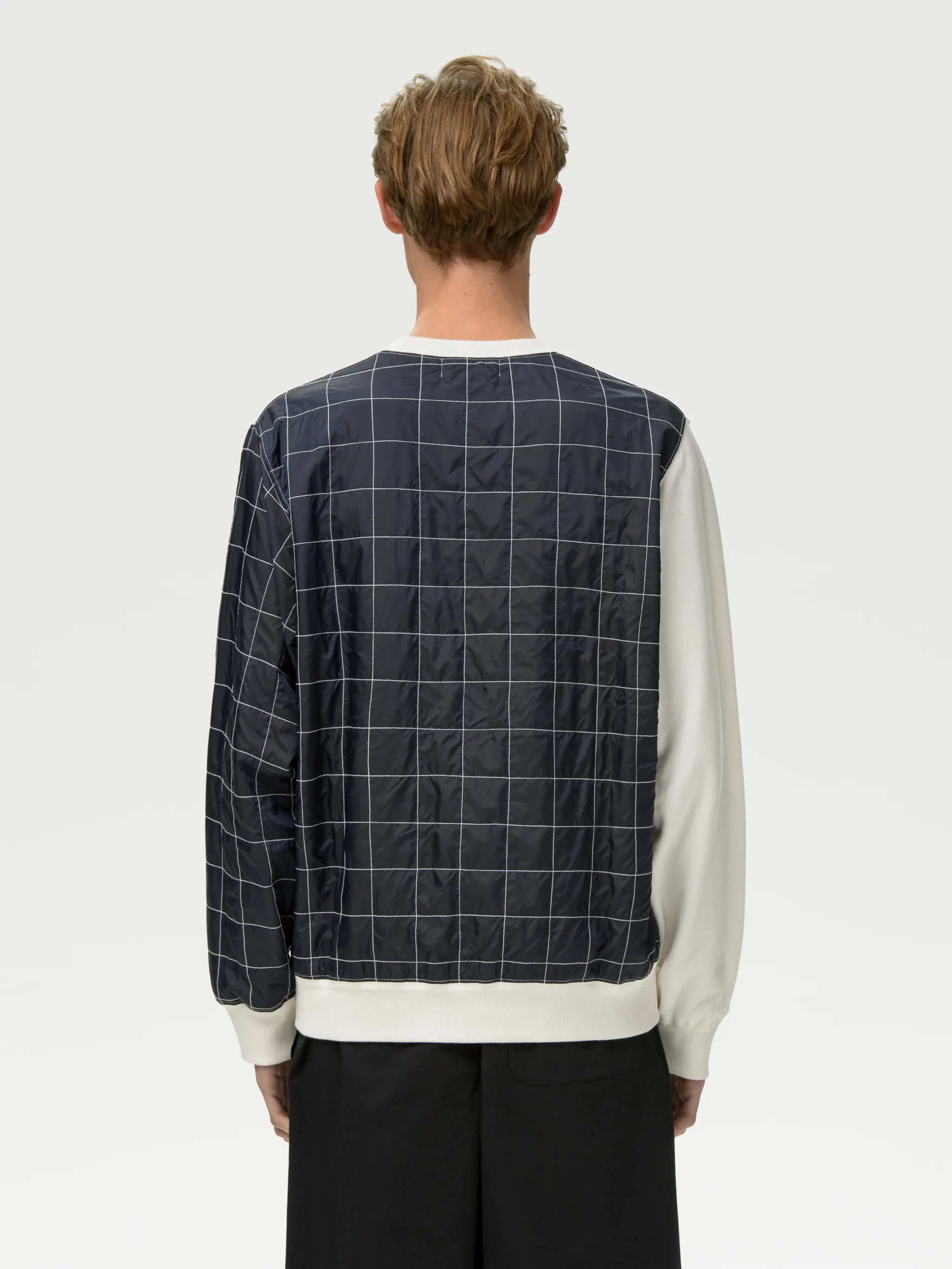 MIX QUILTED FLEECE SWEATSHIRT