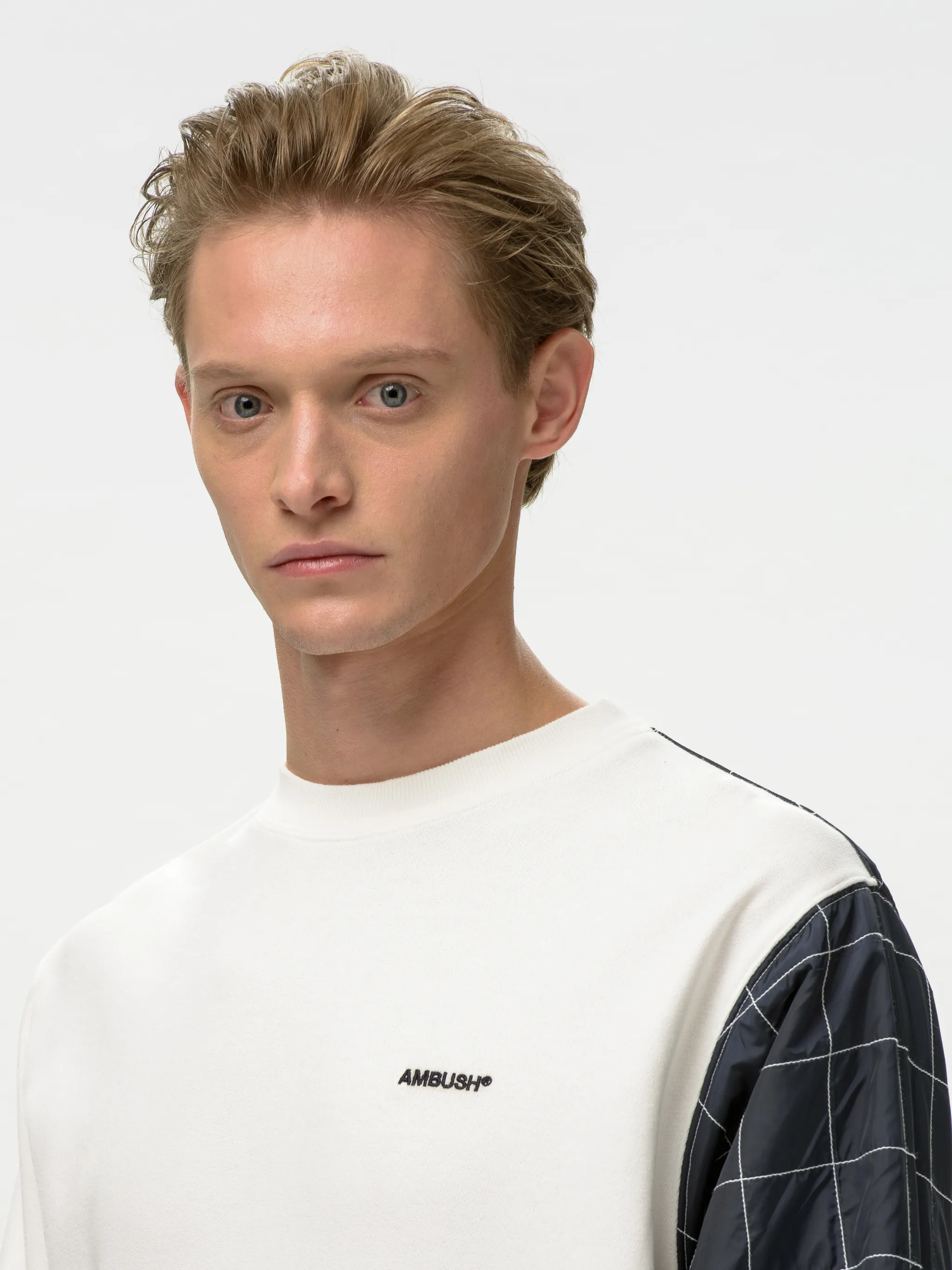 MIX QUILTED FLEECE SWEATSHIRT