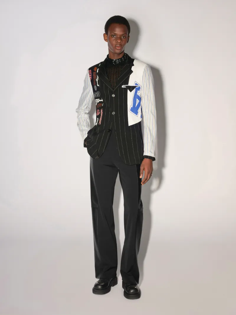 MIXED INSIDE OUT BLAZER