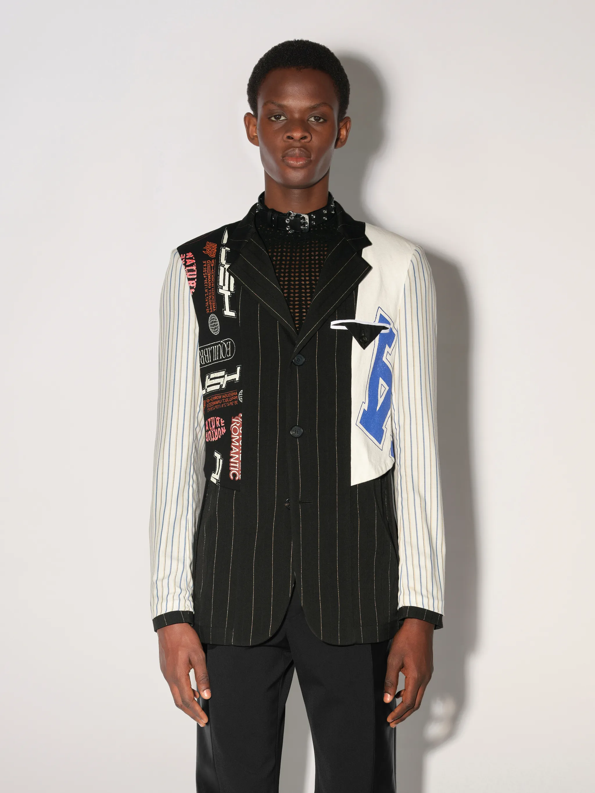 MIXED INSIDE OUT BLAZER