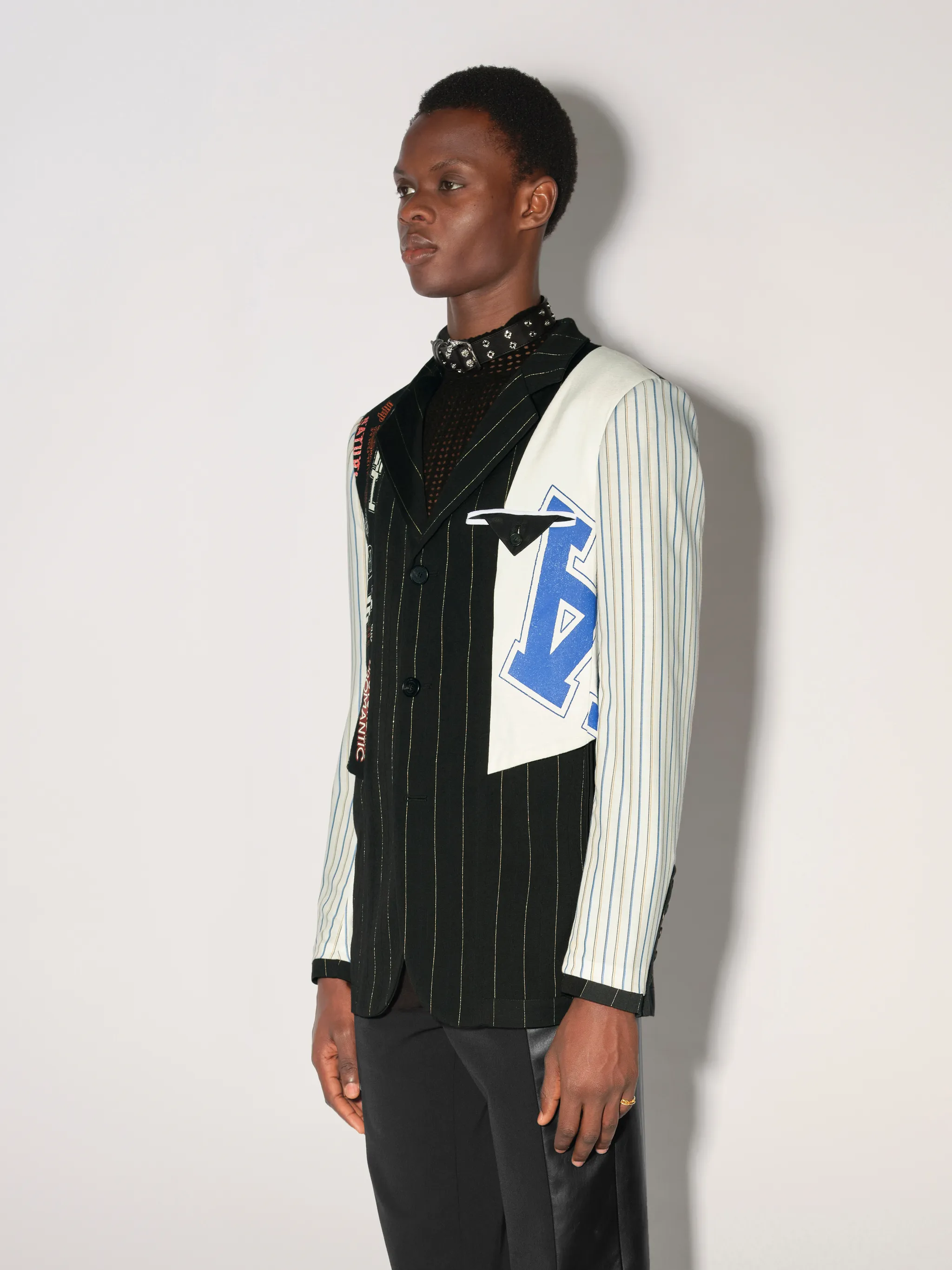 MIXED INSIDE OUT BLAZER