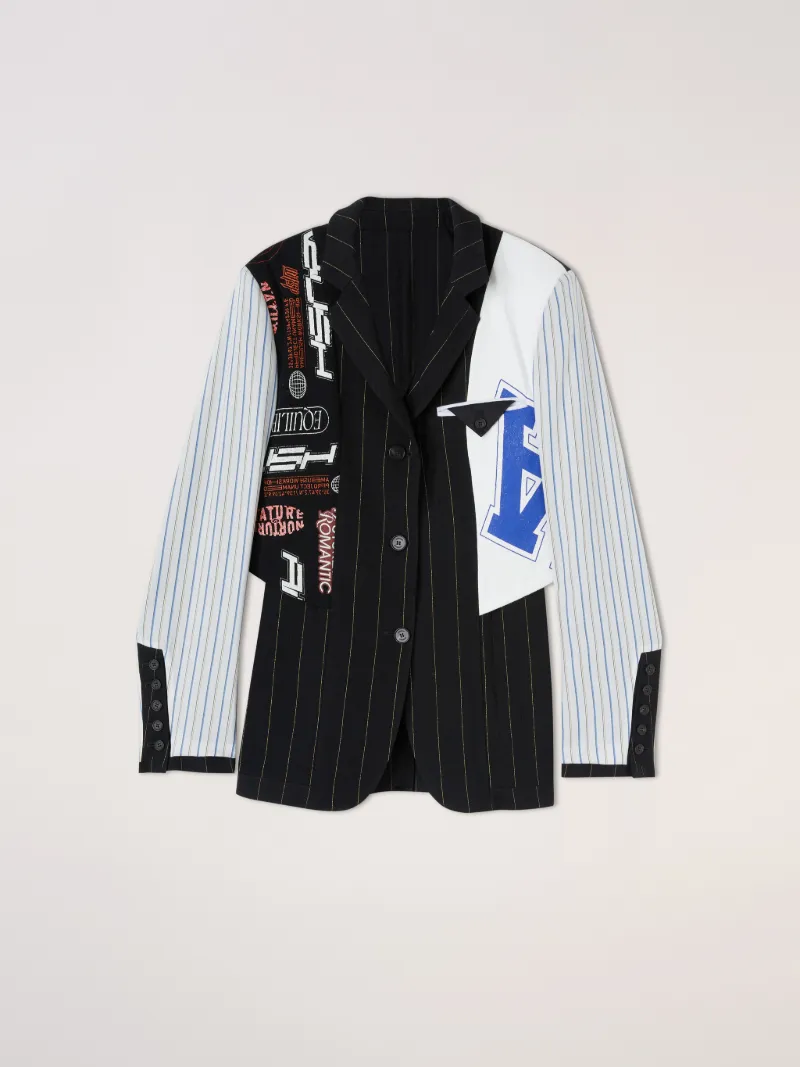 MIXED INSIDE OUT BLAZER
