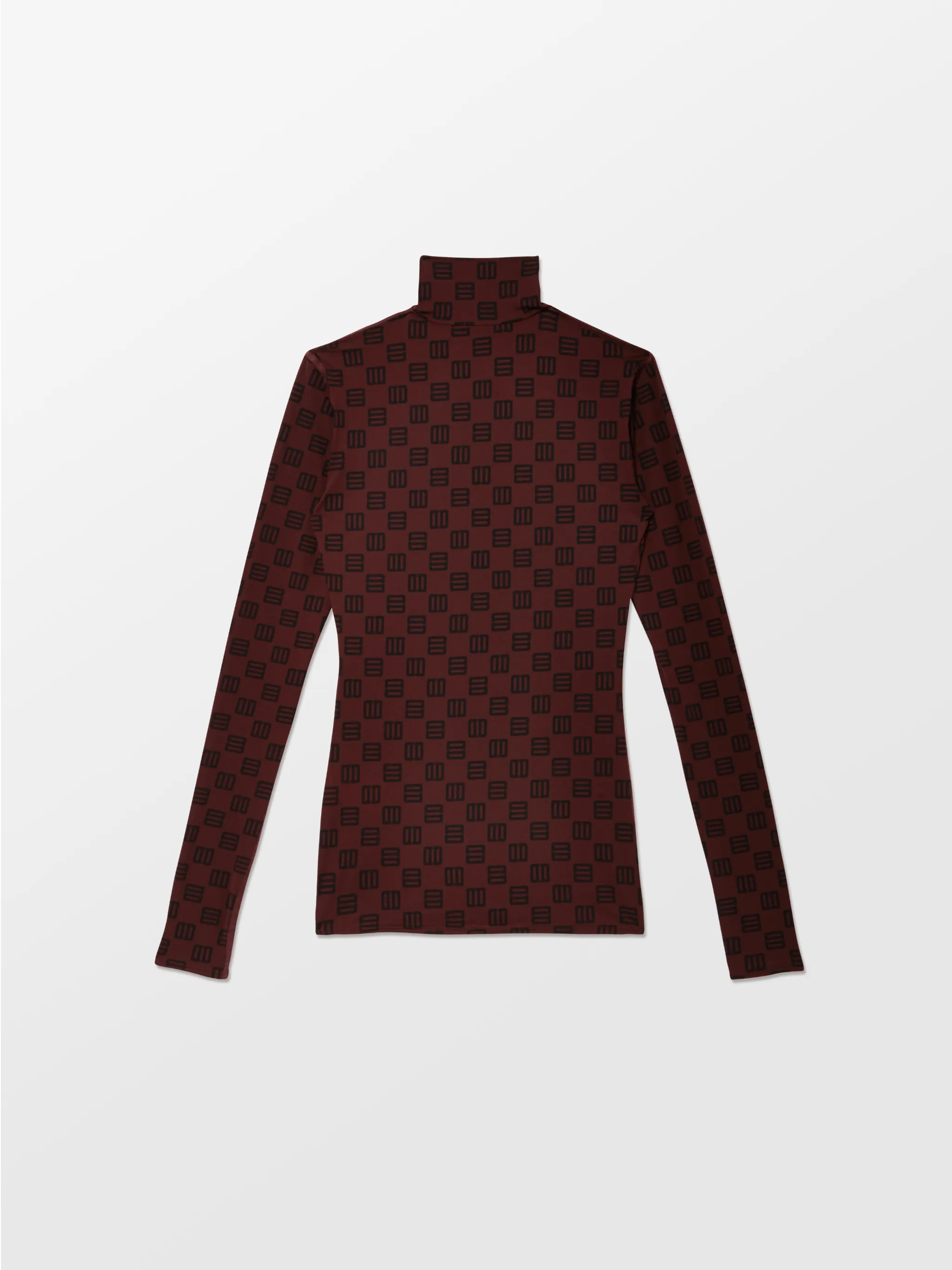 MONOGRAM FITTED TURTLENECK