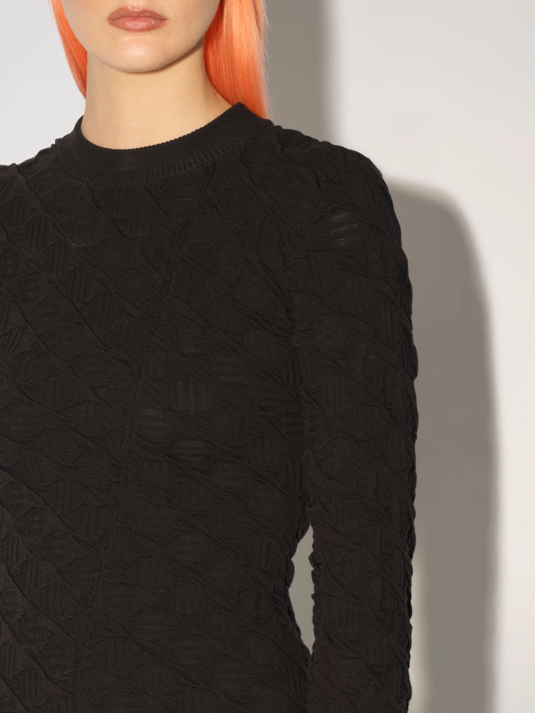 MONOGRAM KNIT TURTLENECK TOP