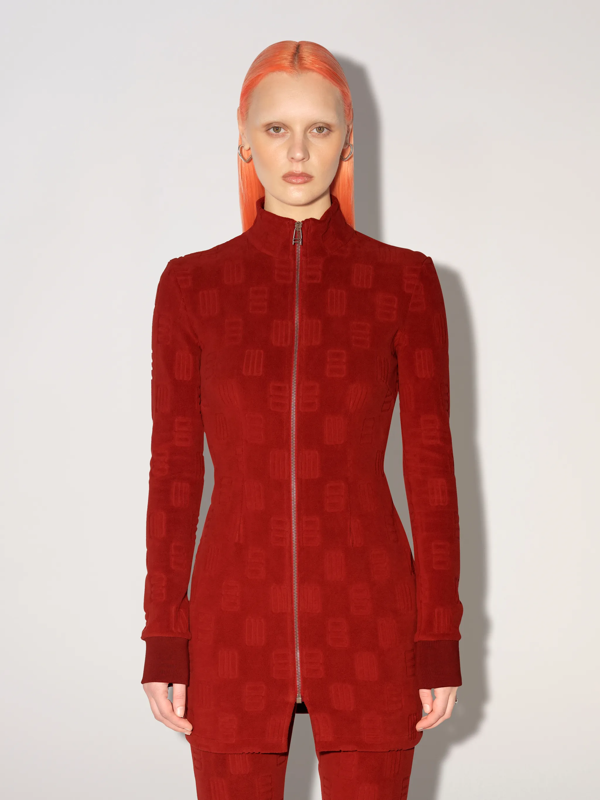 MONOGRAM ZIP MINI DRESS