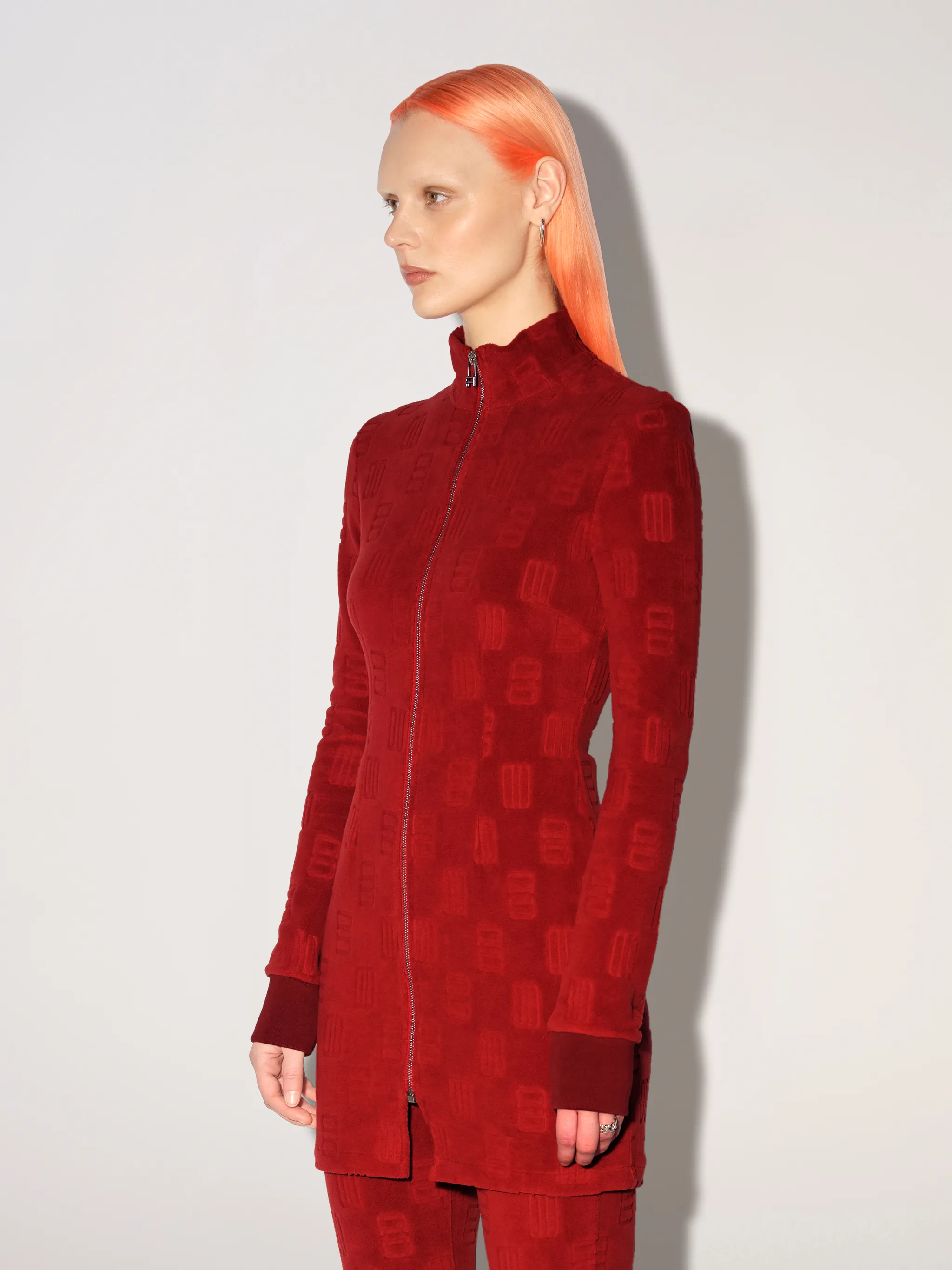 MONOGRAM ZIP MINI DRESS