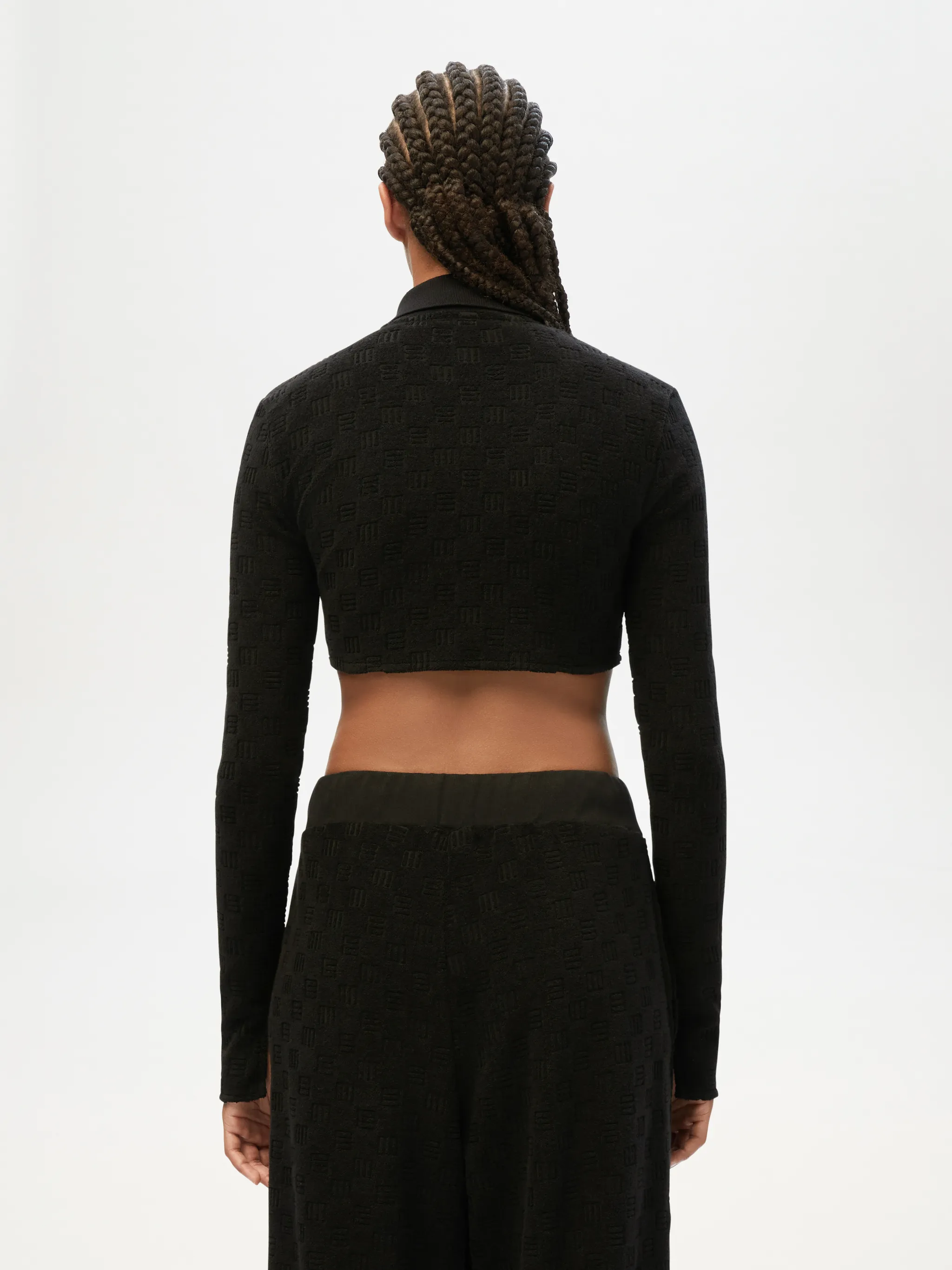 MONOGRAM ZIP UP FITTED TOP