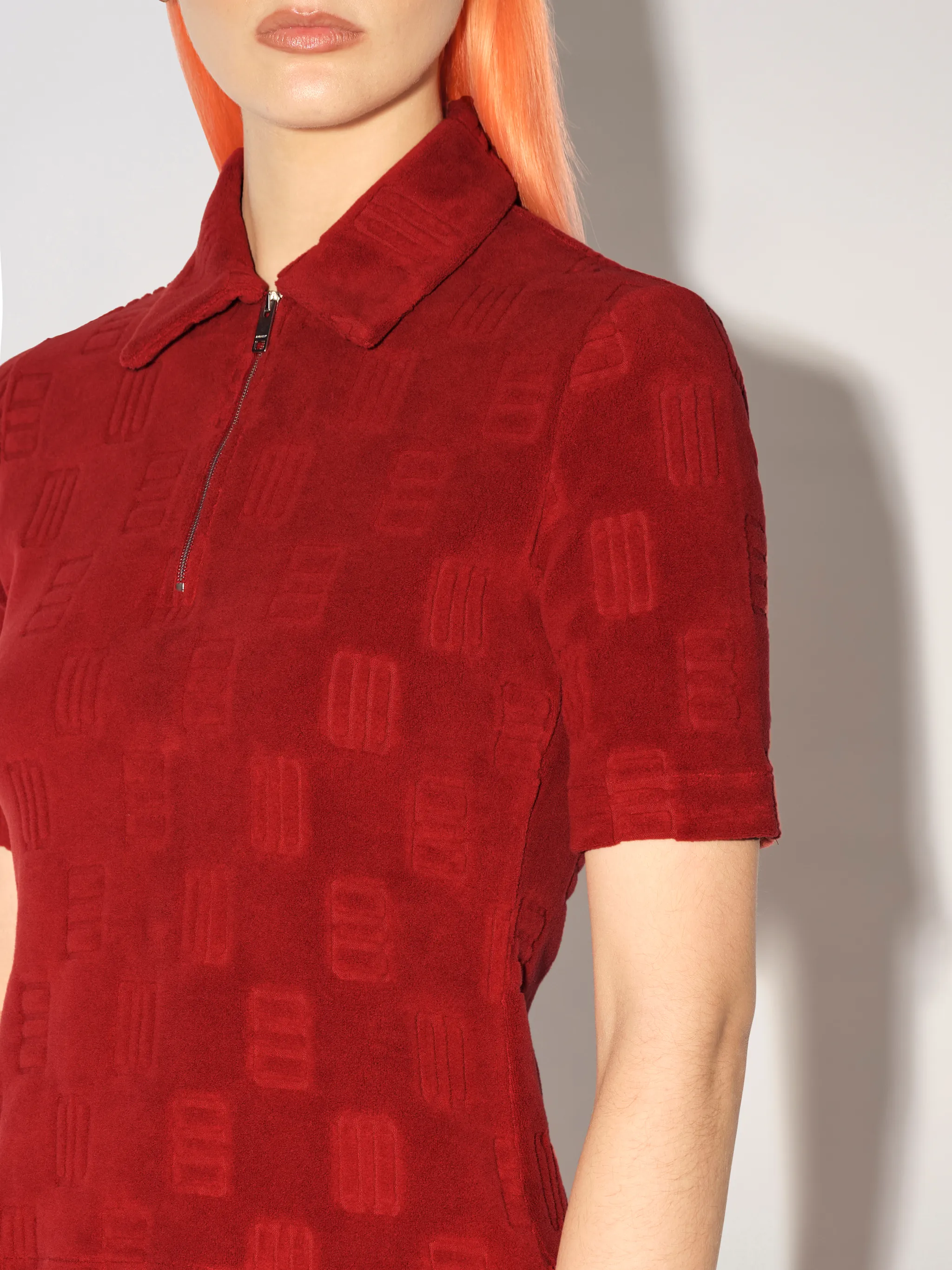 MONOGRAM ZIPPED MINI POLO