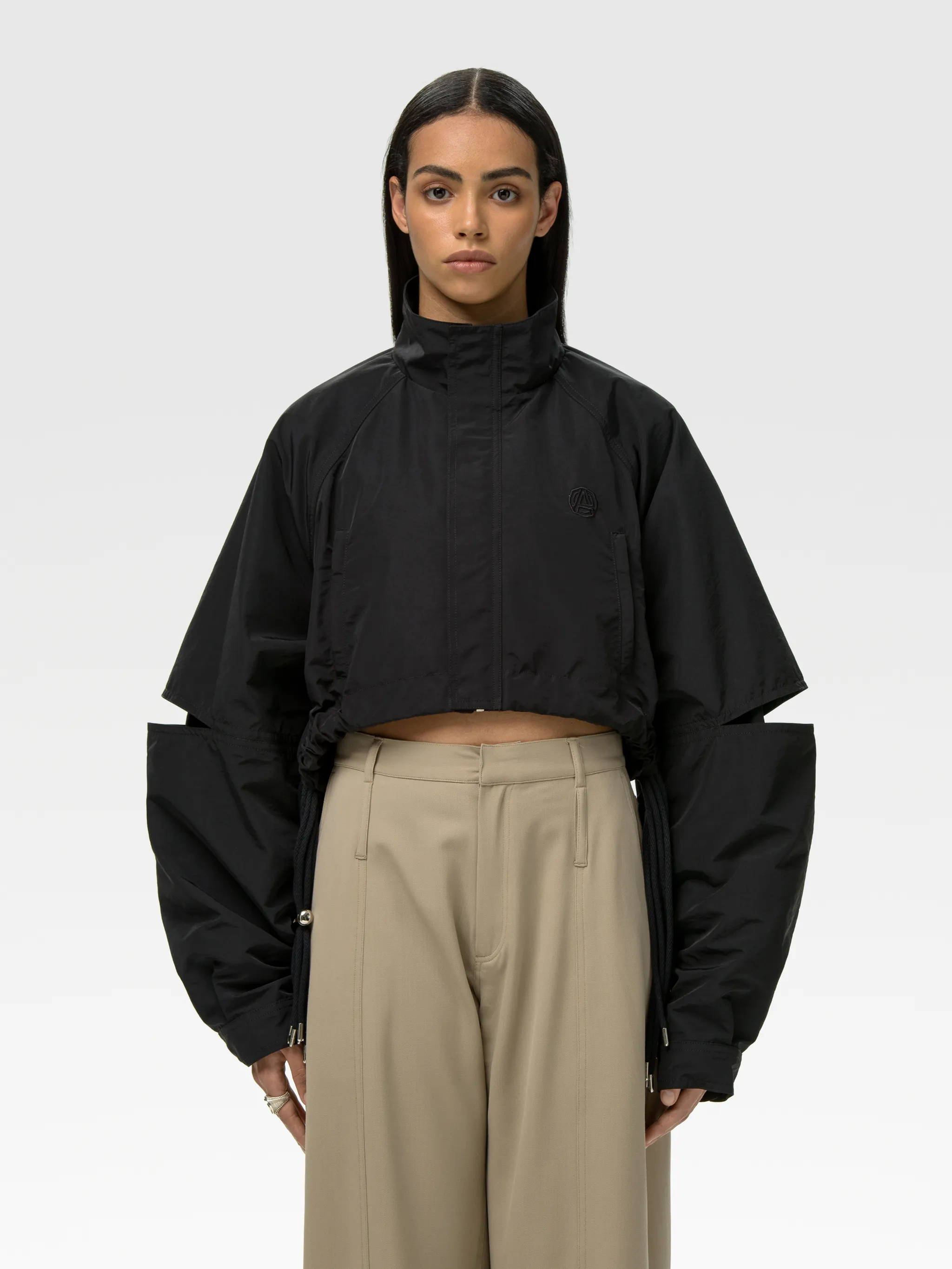 MULTICORD CROP NYLON JACKET