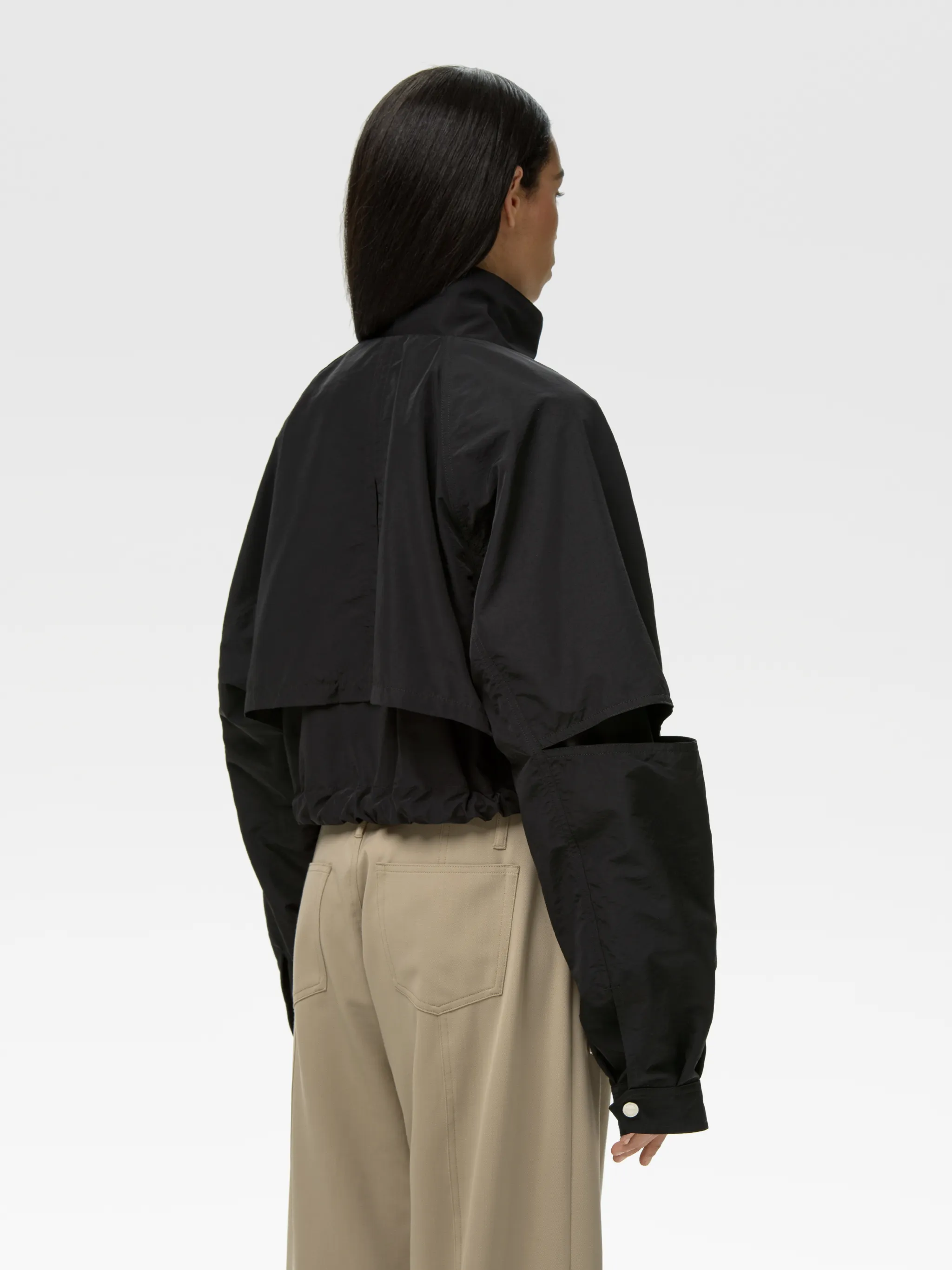 MULTICORD CROP NYLON JACKET
