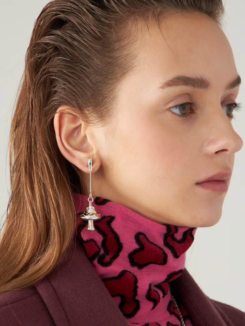 MUSHROOM CHARM EARRING 925