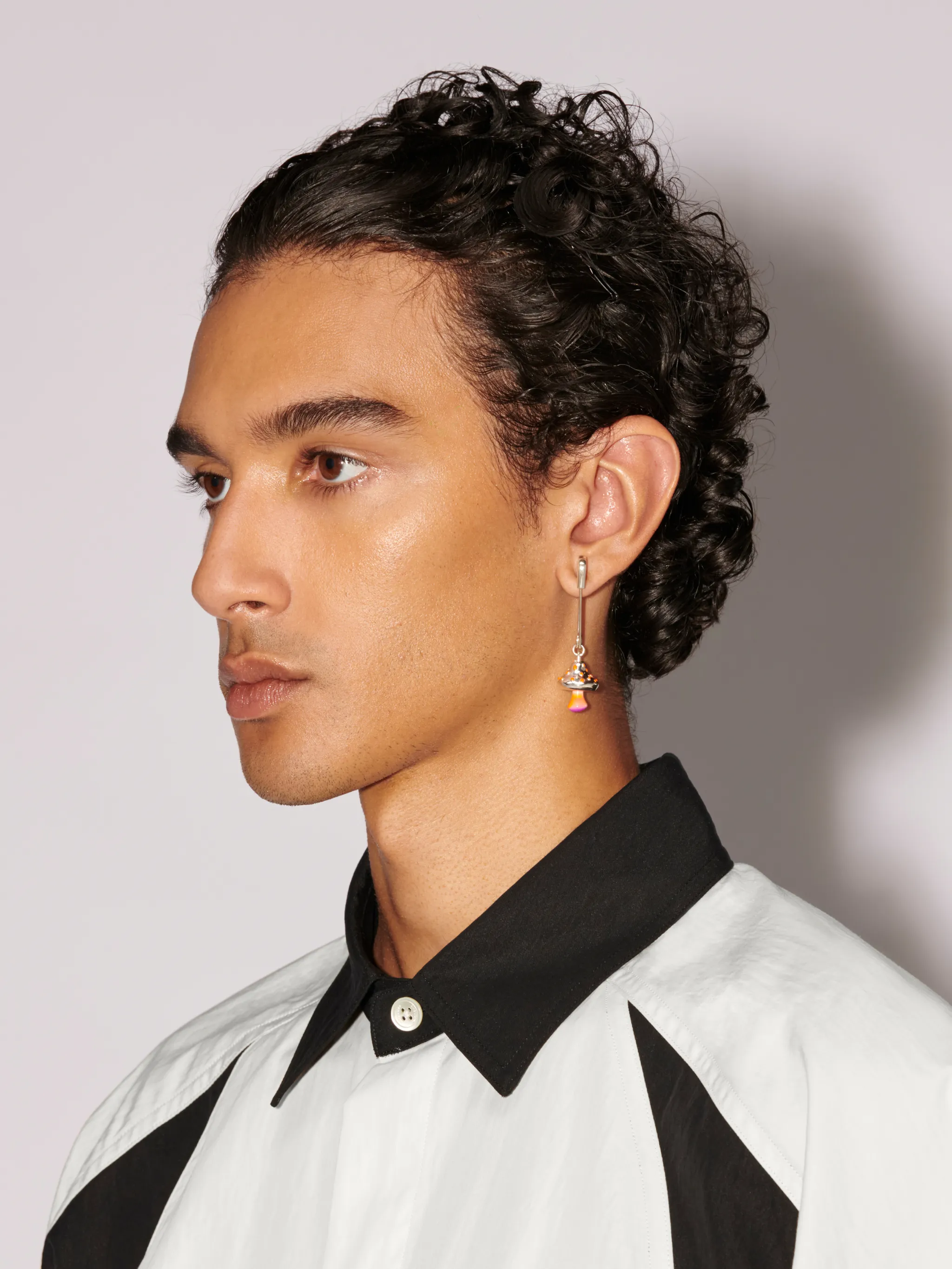 Mushroom Charm Earring