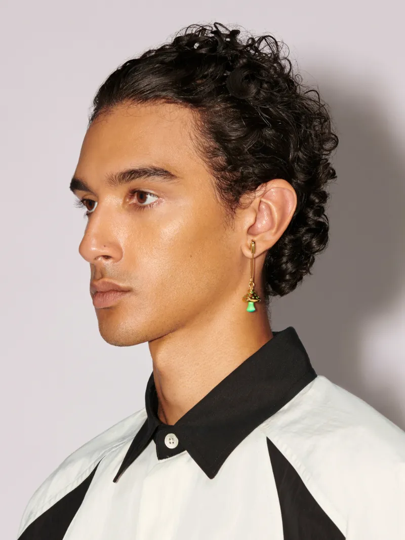 Mushroom Charm Earring