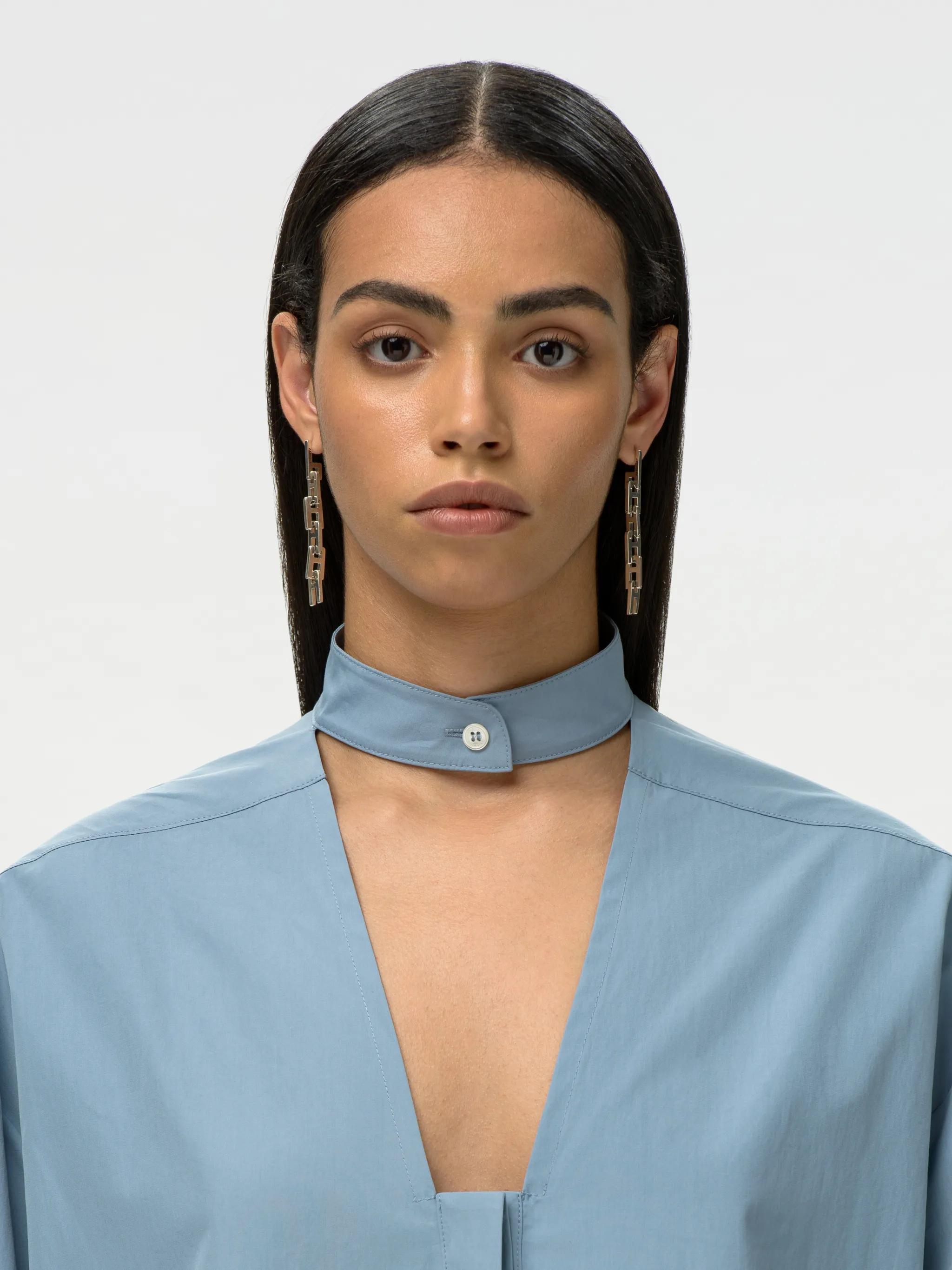 open v neck shirt